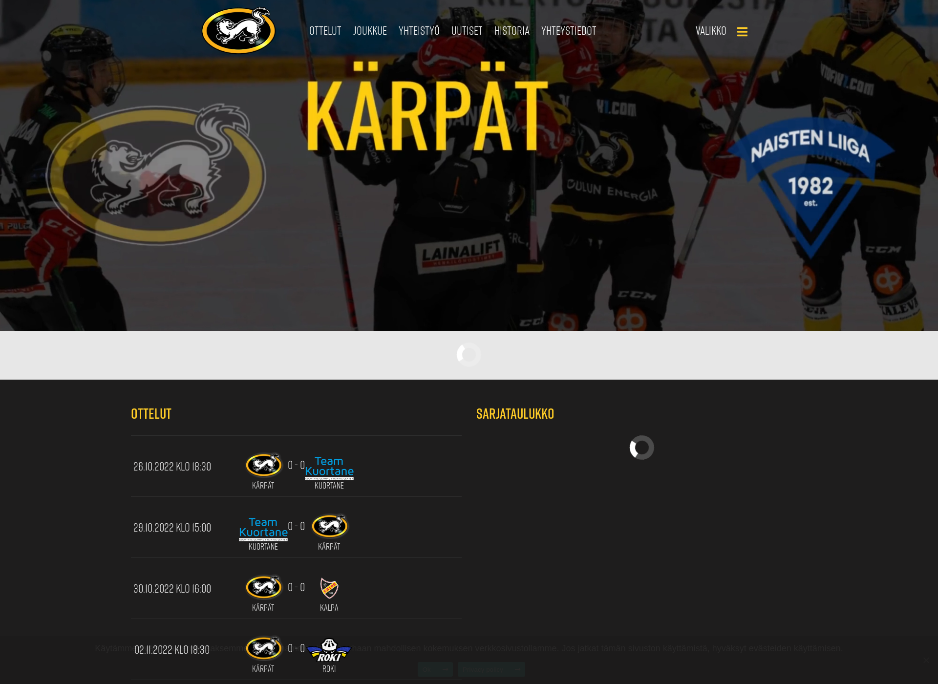 Screenshot for kärpätnaiset.fi