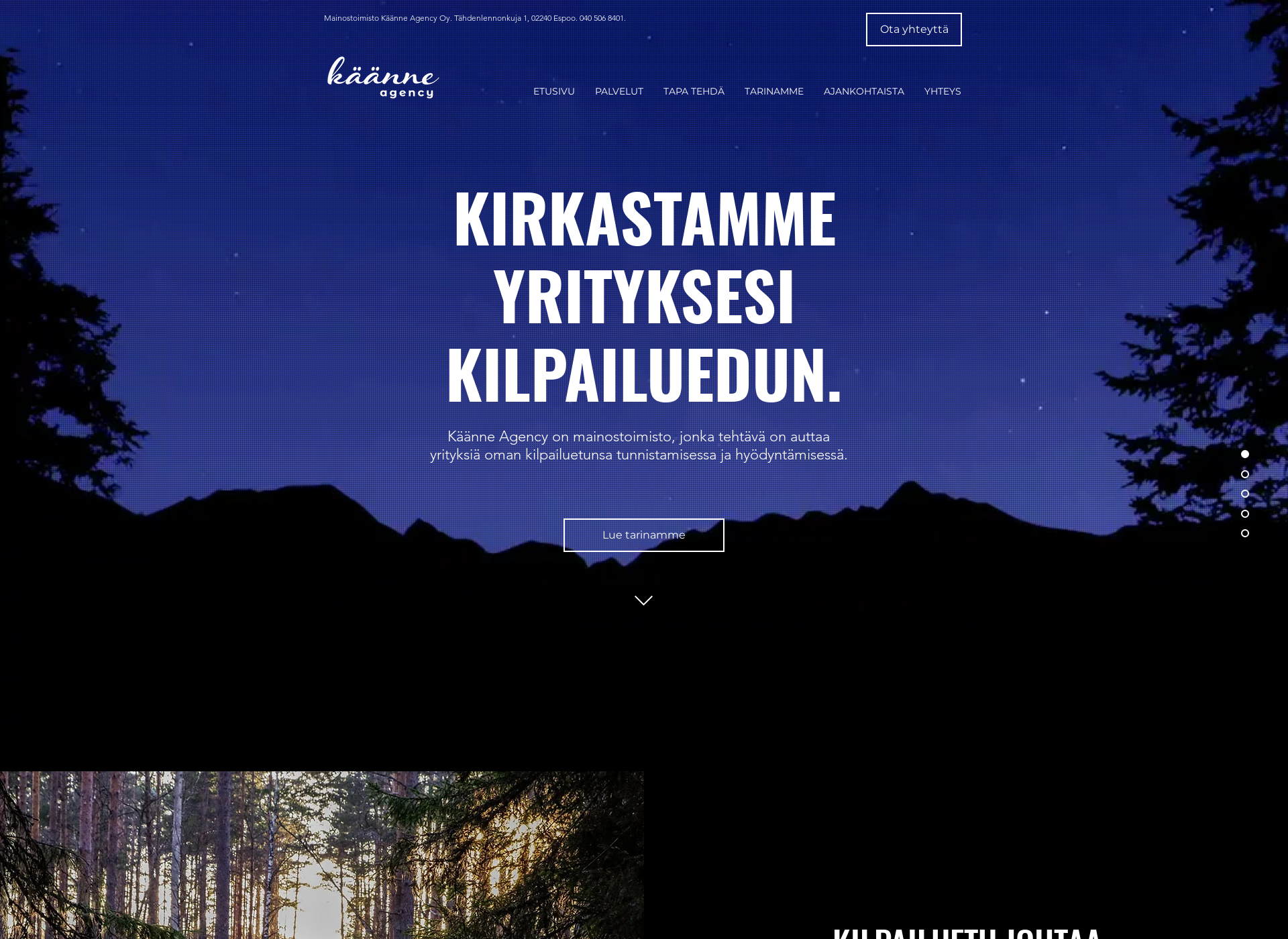 Skärmdump för käänne.fi
