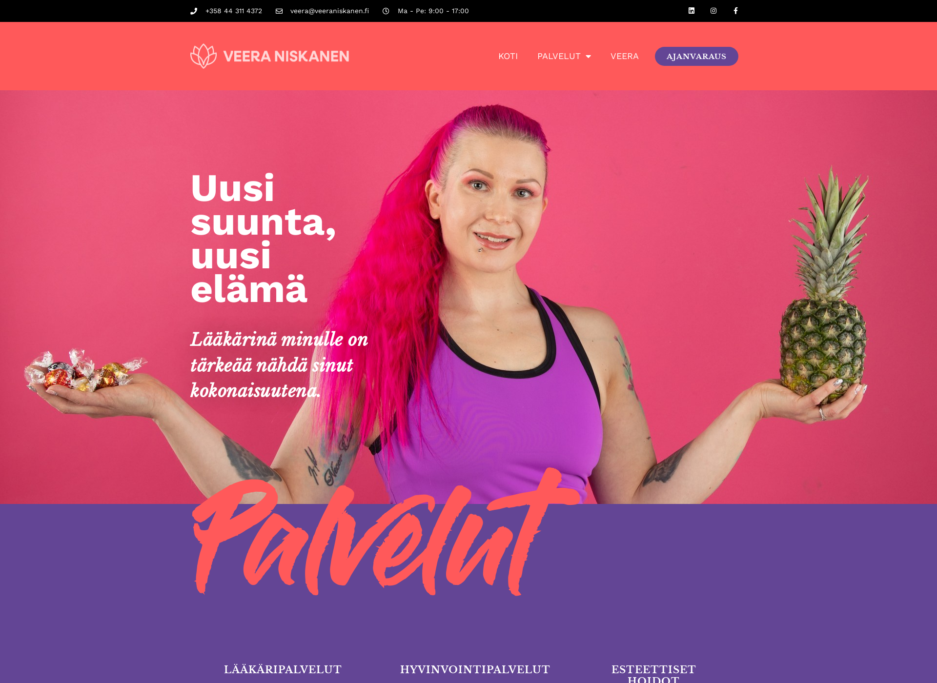 Skärmdump för laakariveeraniskanen.fi