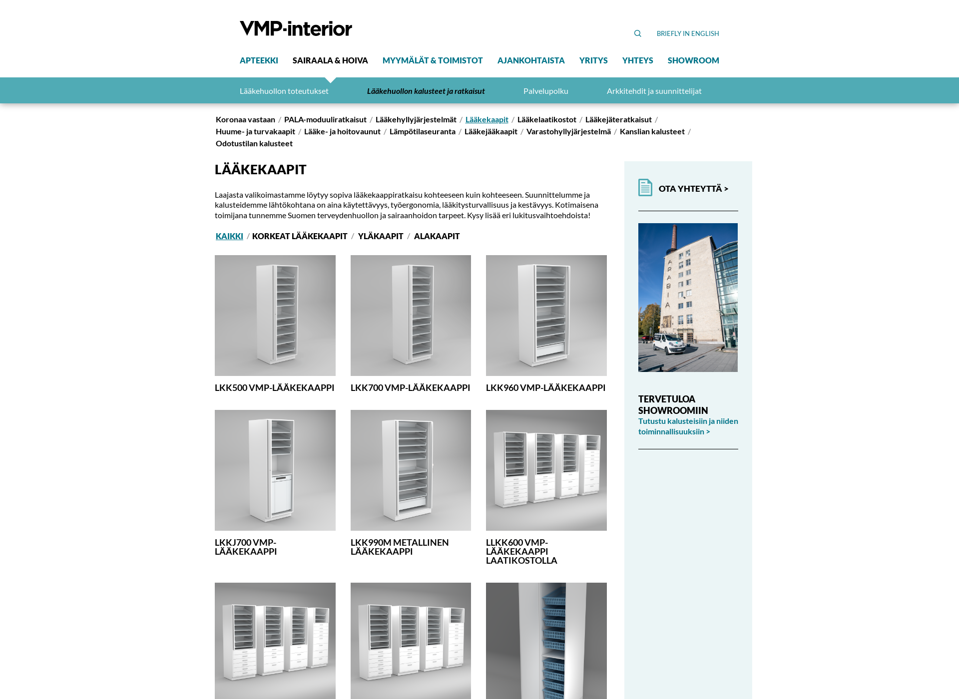 Screenshot for laakekaapit.fi