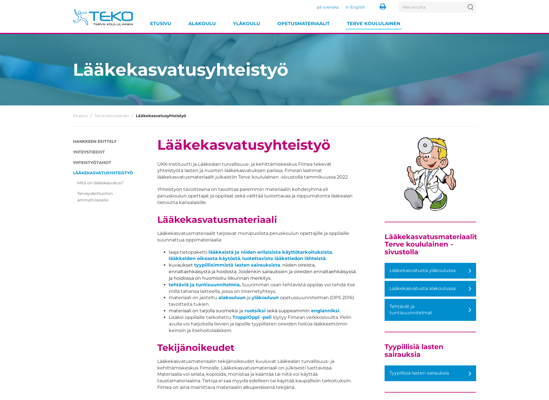 Screenshot for laakekasvatus.fi