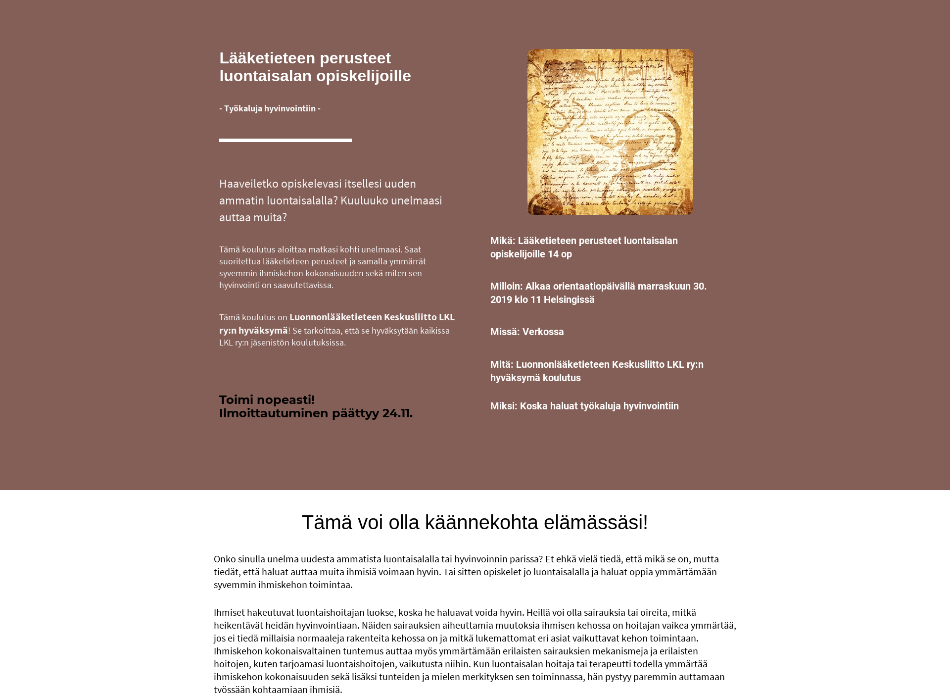 Skärmdump för laaketieteenperusteet.fi