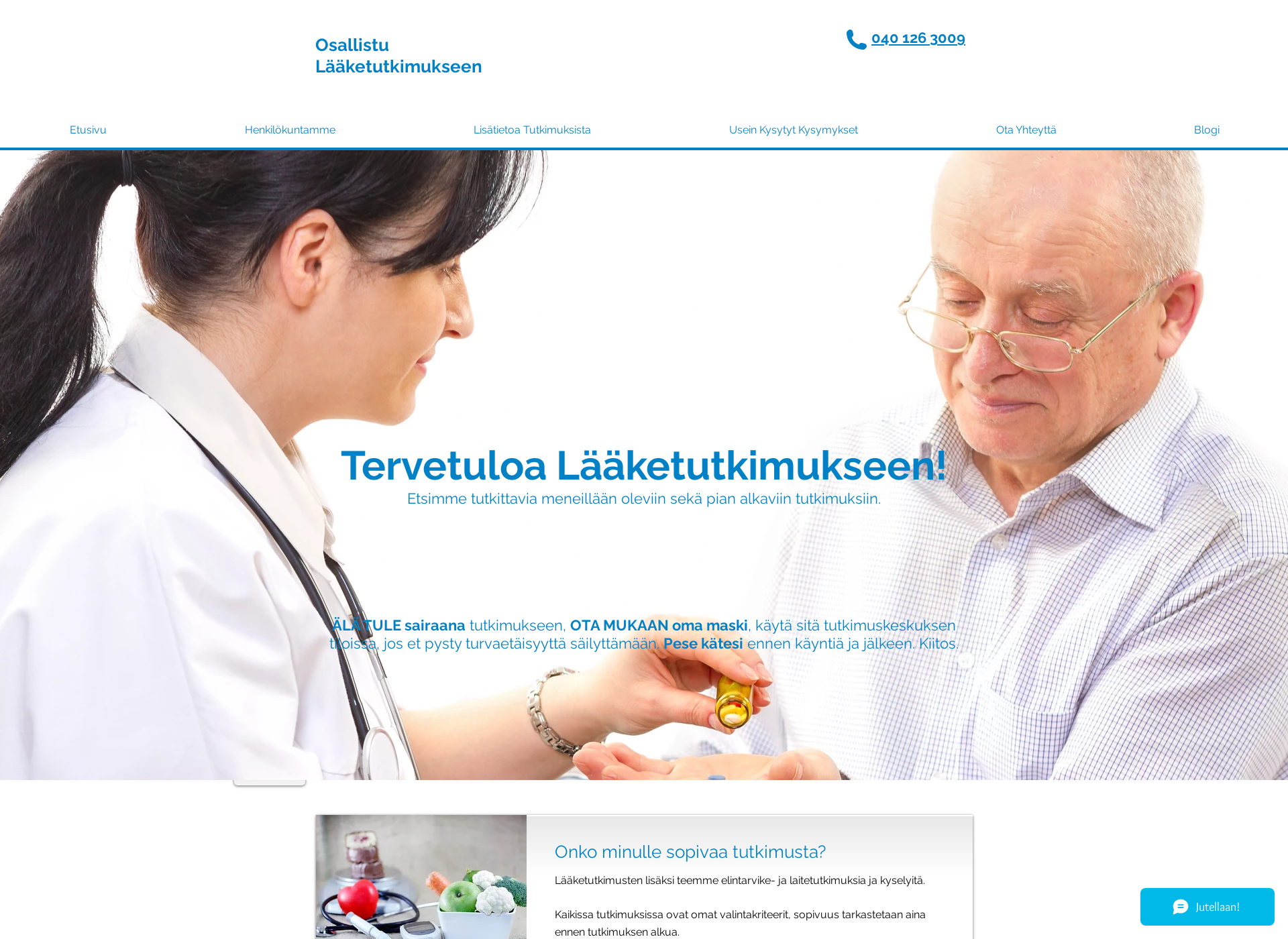 Screenshot for laaketutkimukseen.fi
