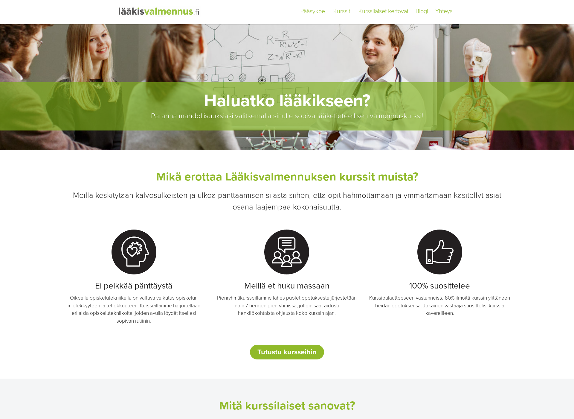Screenshot for laakisvalmennus.fi