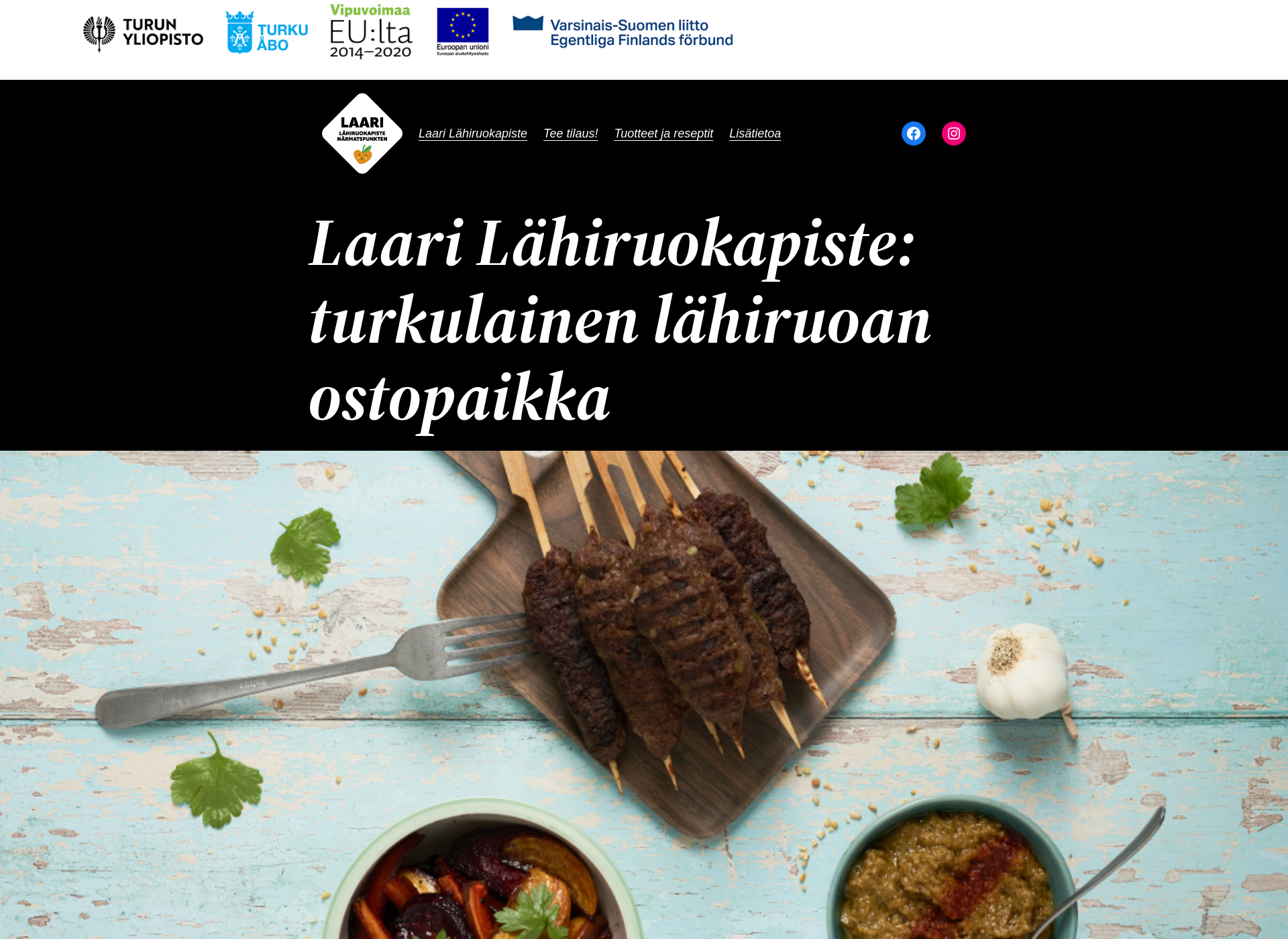 Skärmdump för laarilahiruokapiste.fi