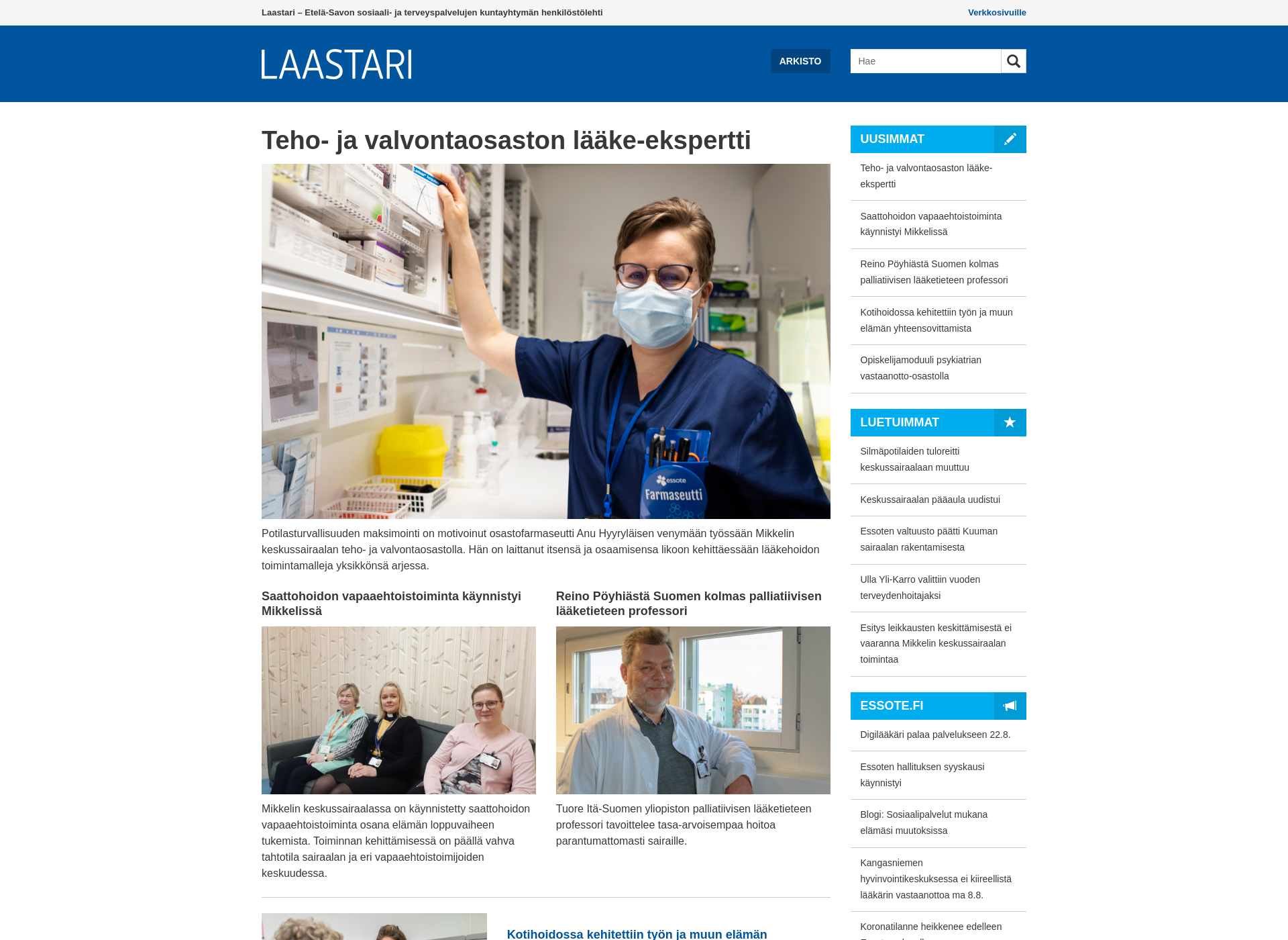 Näyttökuva laastarilehti.fi