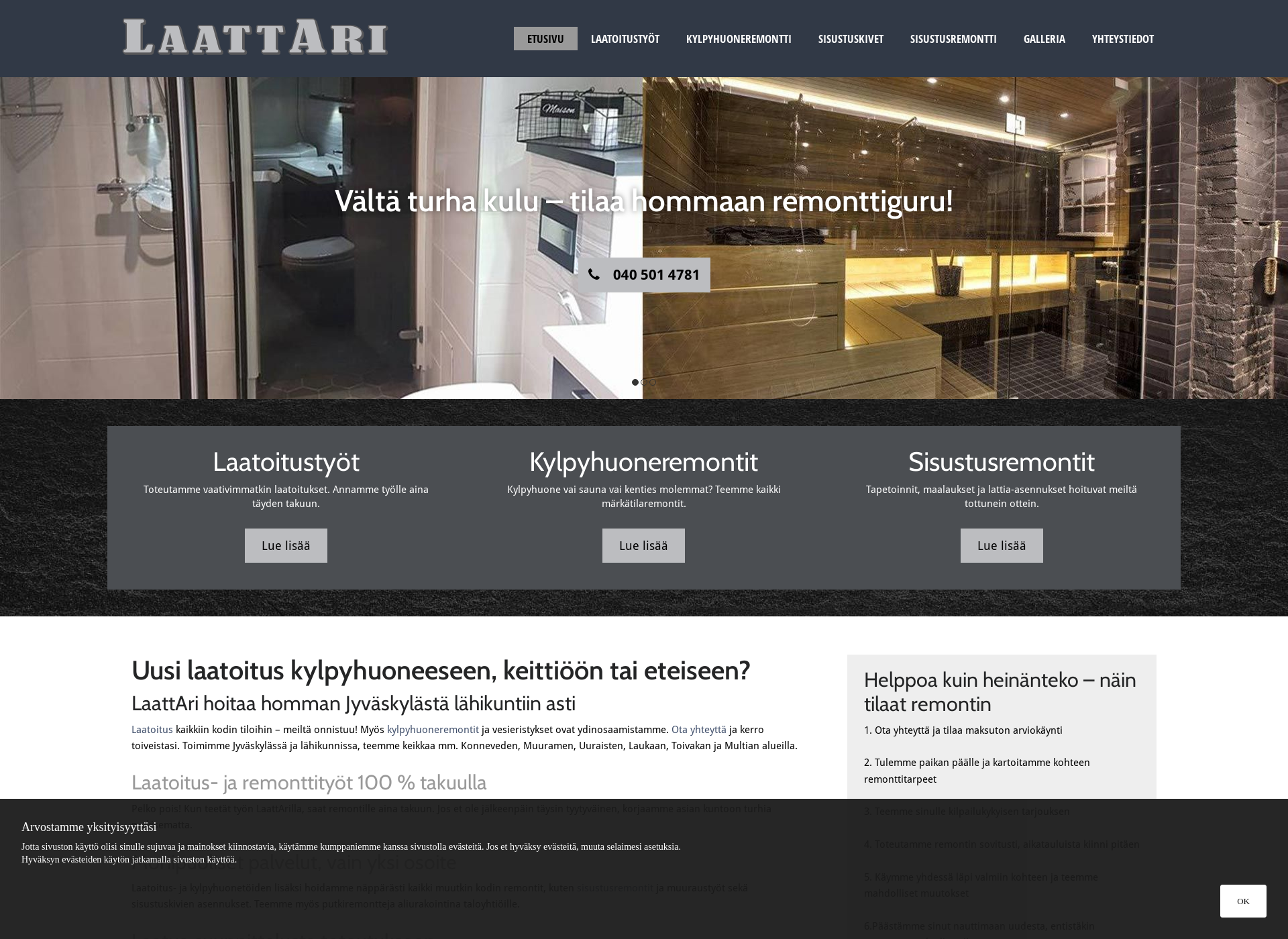 Screenshot for laattari.fi