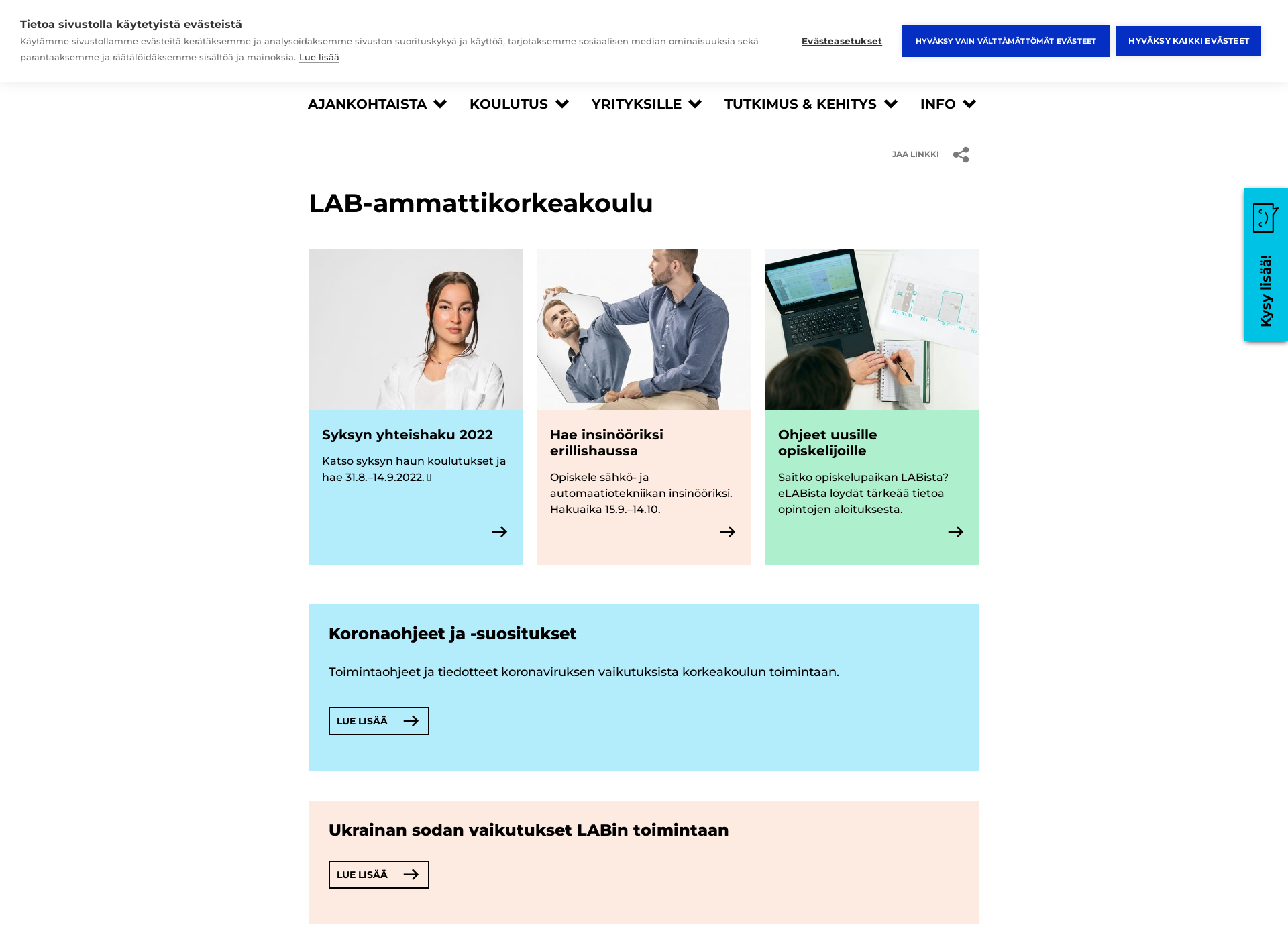 Skärmdump för lab.fi