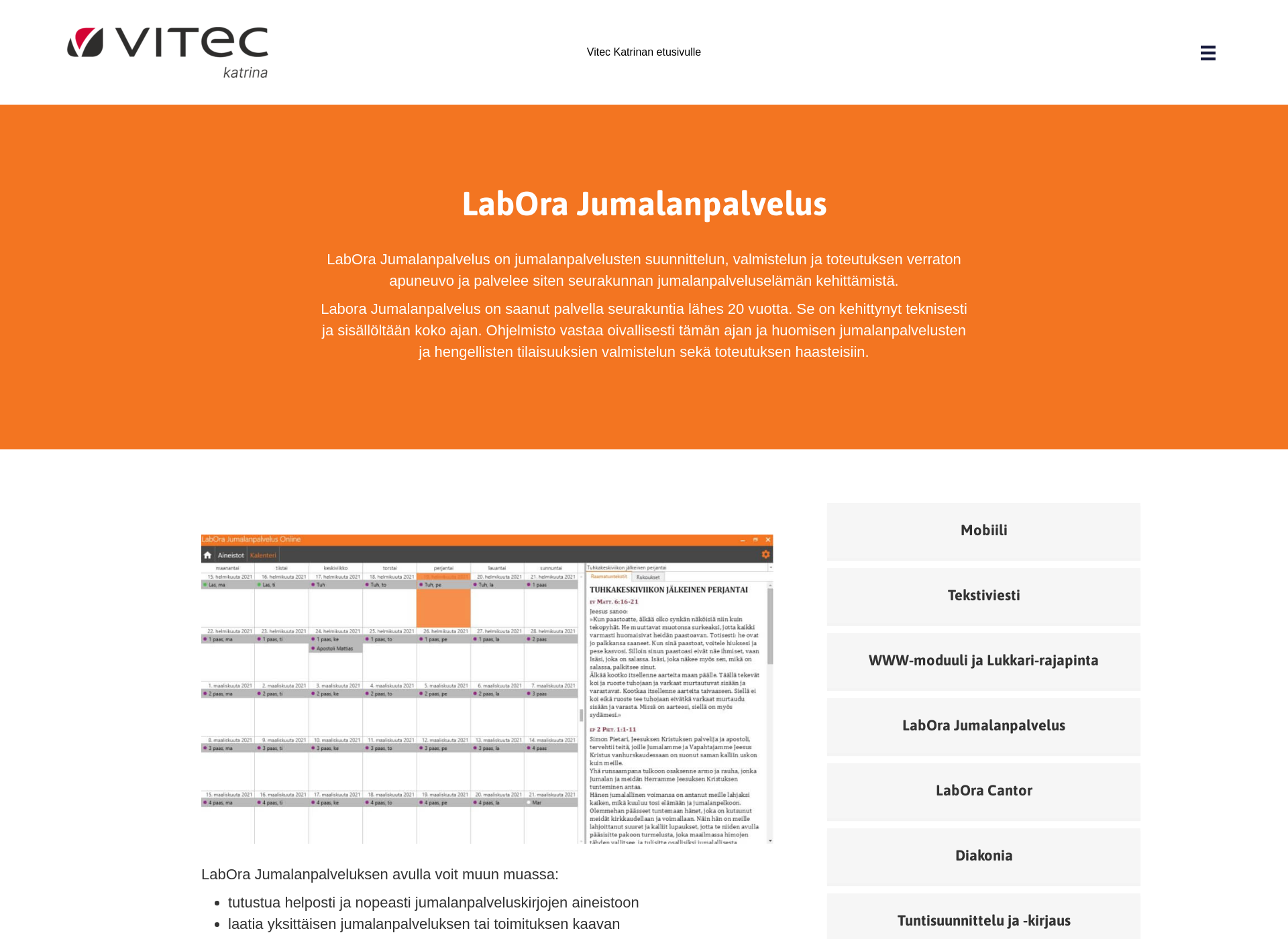 Skärmdump för labora.fi