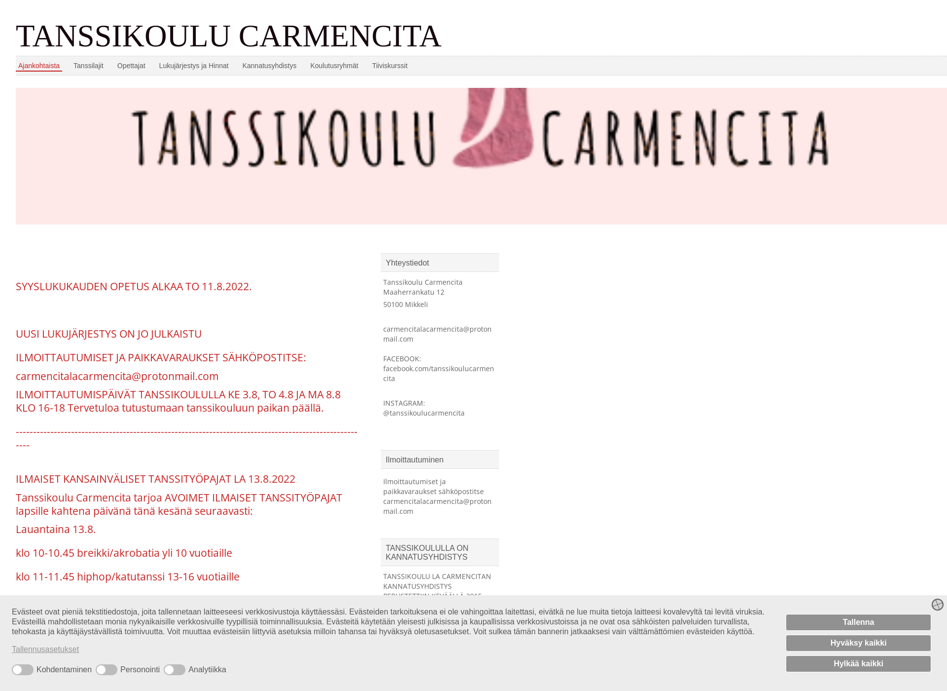 Screenshot for lacarmencita.fi