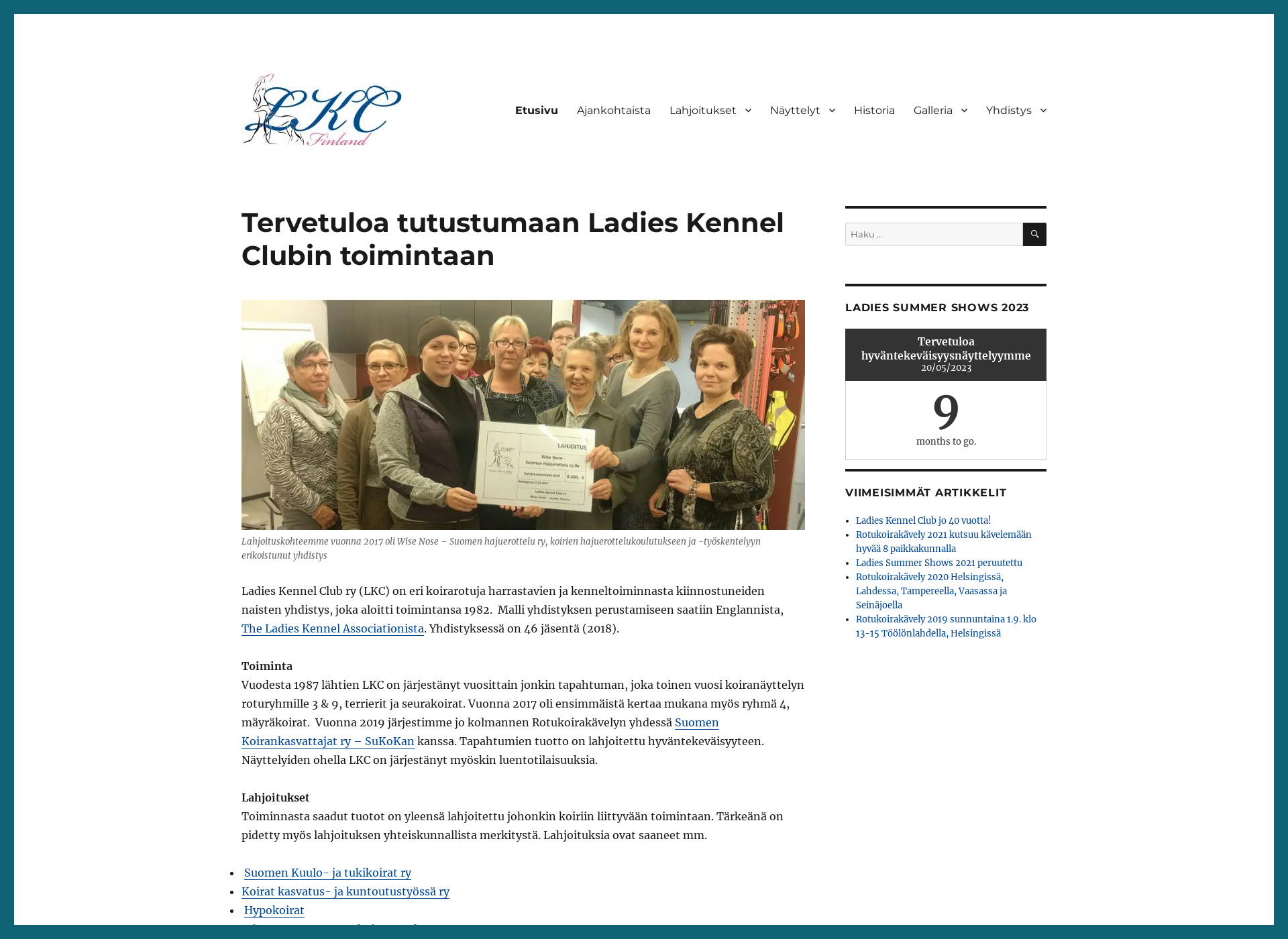 Näyttökuva ladies-kennel-club.fi