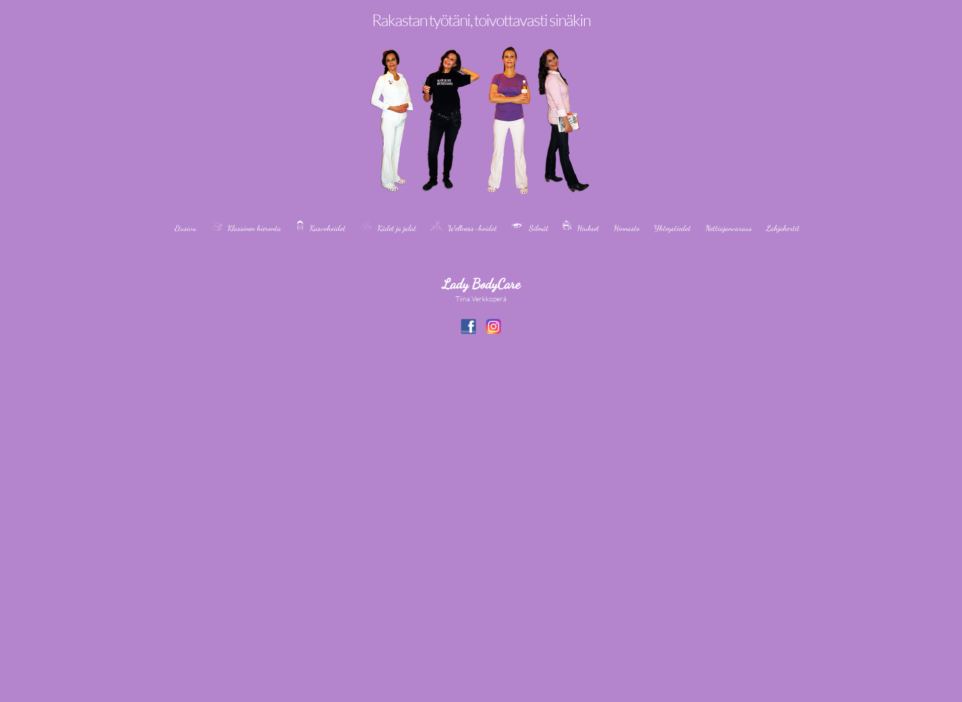 Screenshot for ladybodycare.fi