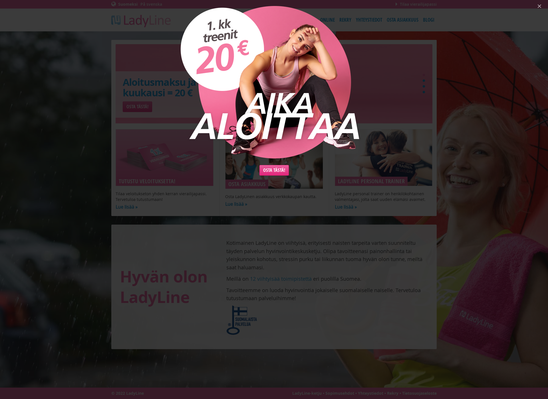 Screenshot for ladyline.fi