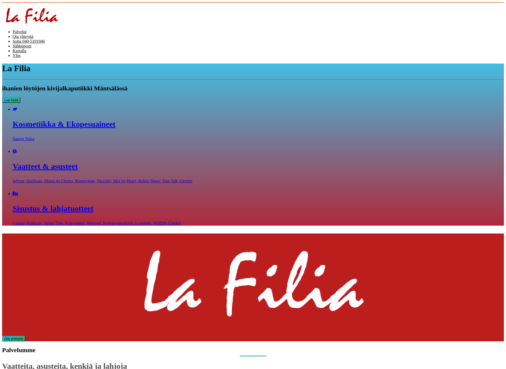 Skärmdump för lafilia.fi