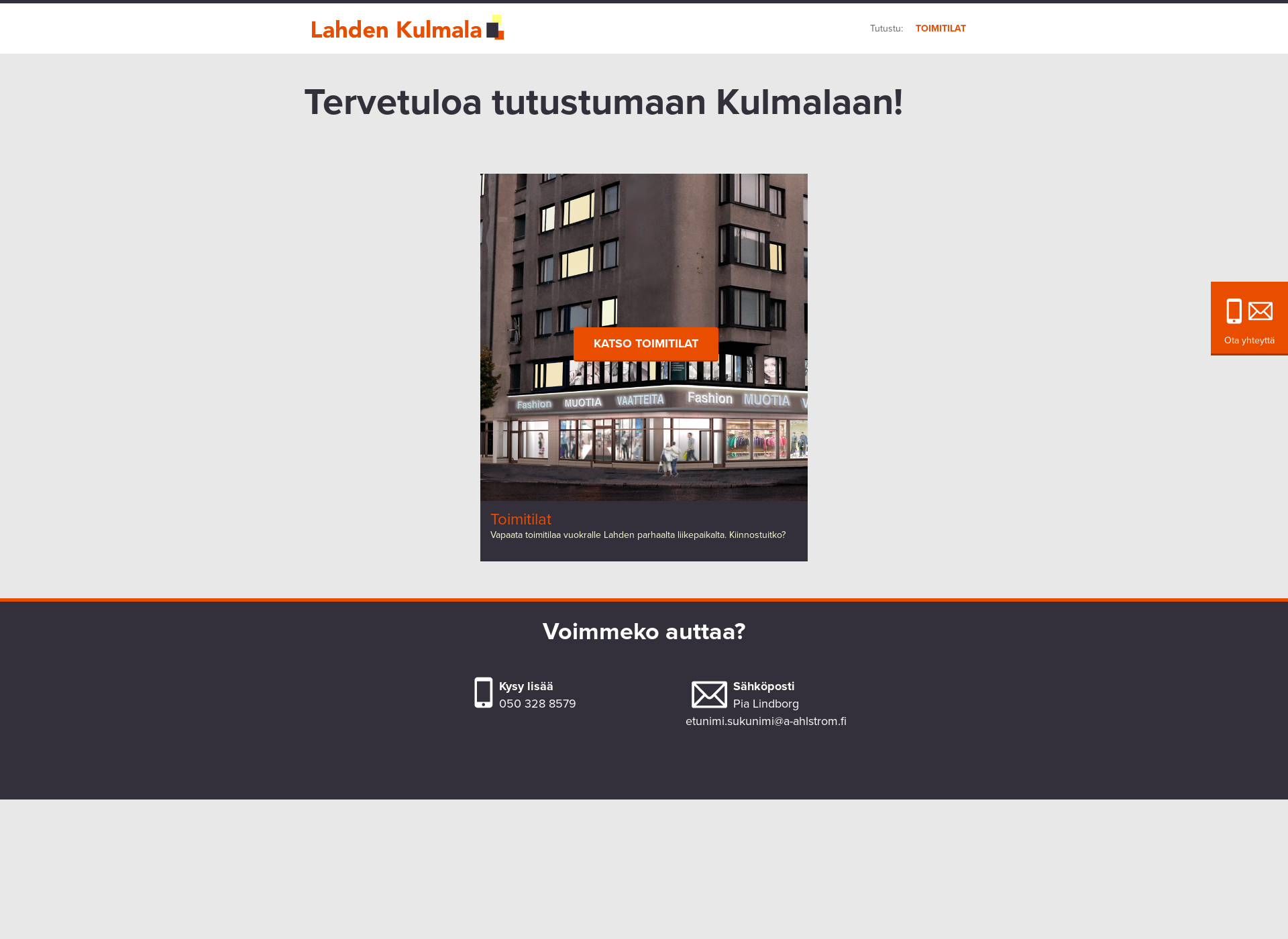 Skärmdump för lahdenkulmala.fi