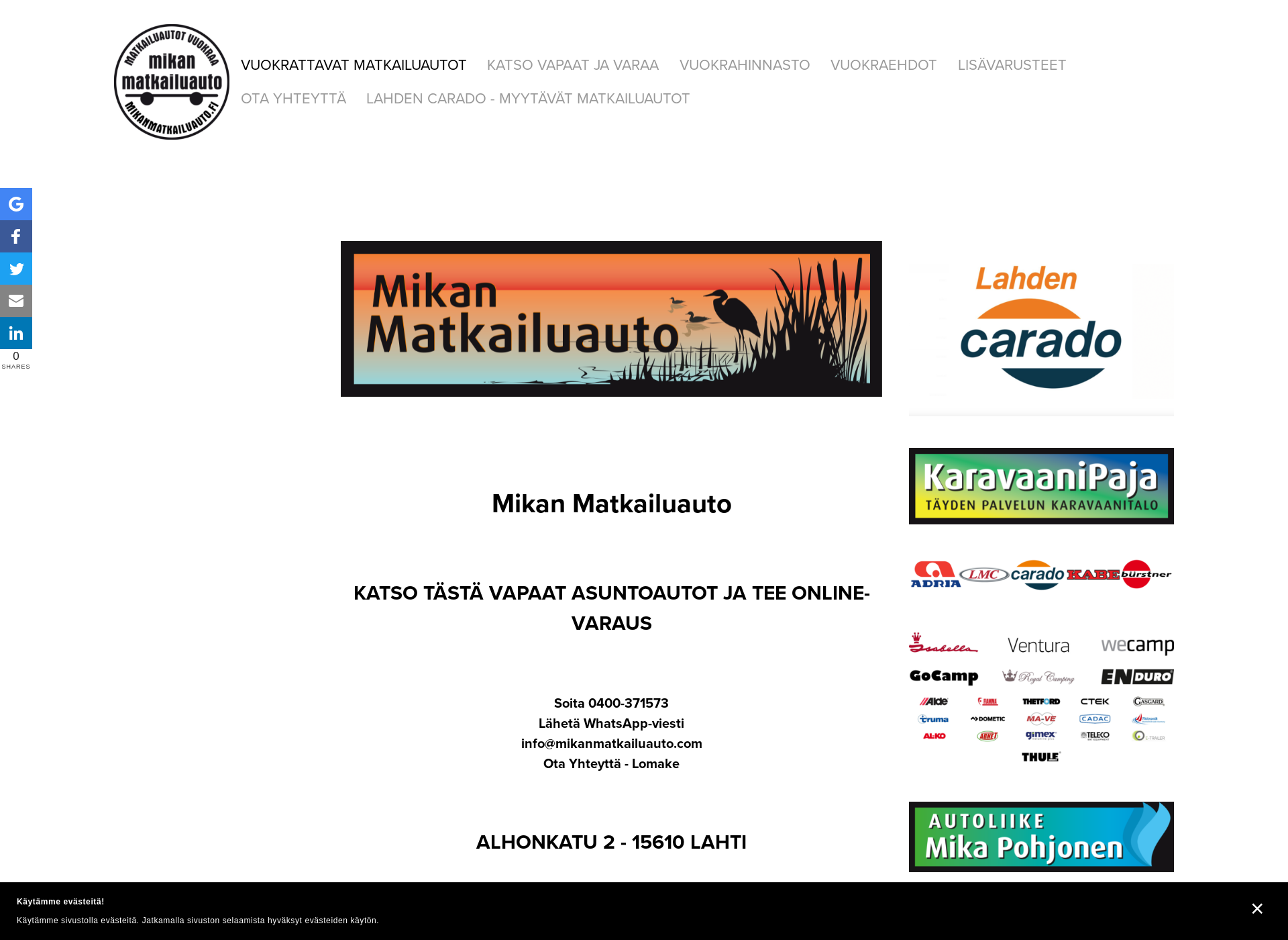 Screenshot for lahdenmatkauluautohuolto.fi