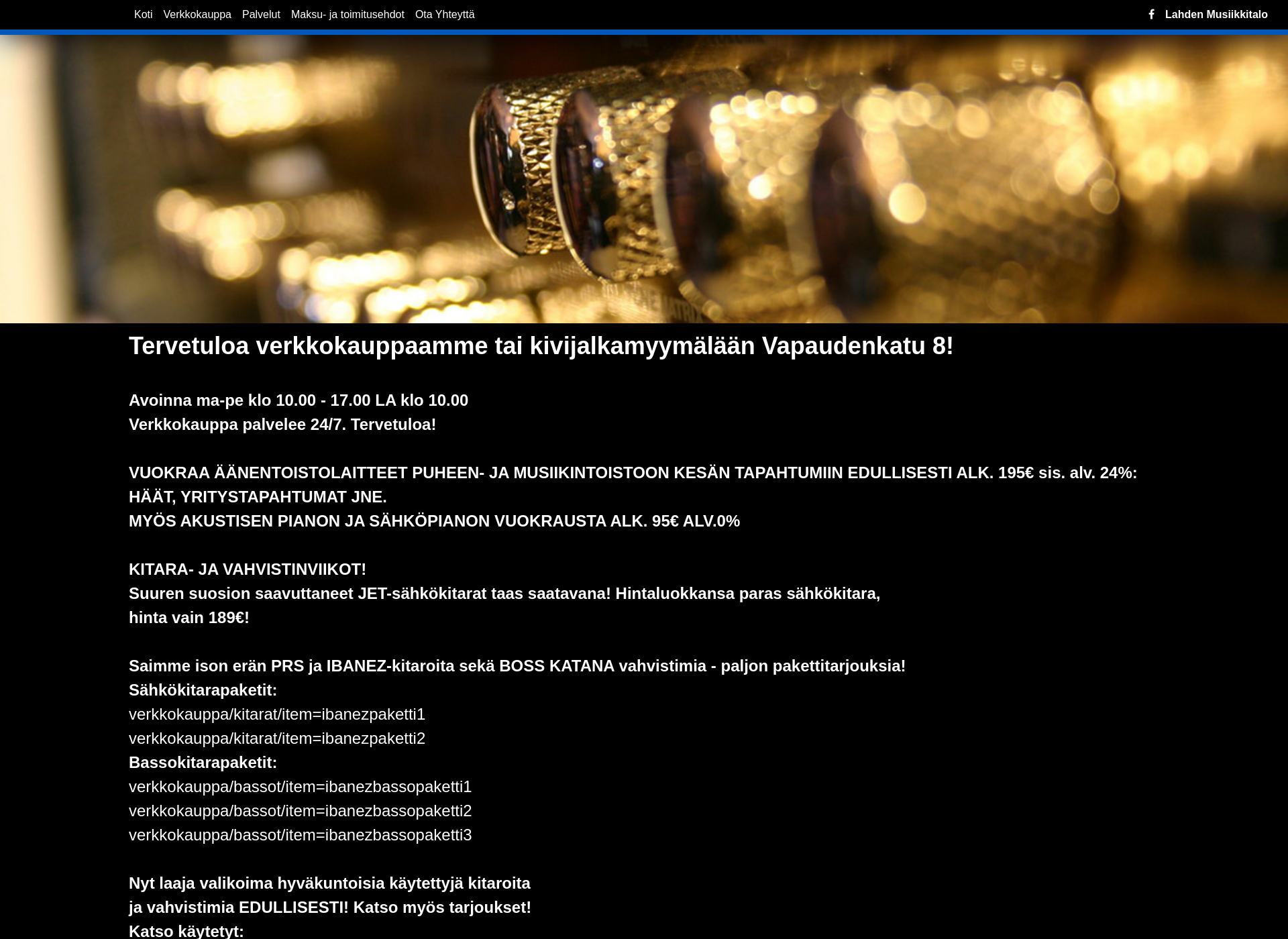 Skärmdump för lahdenmusiikki.fi