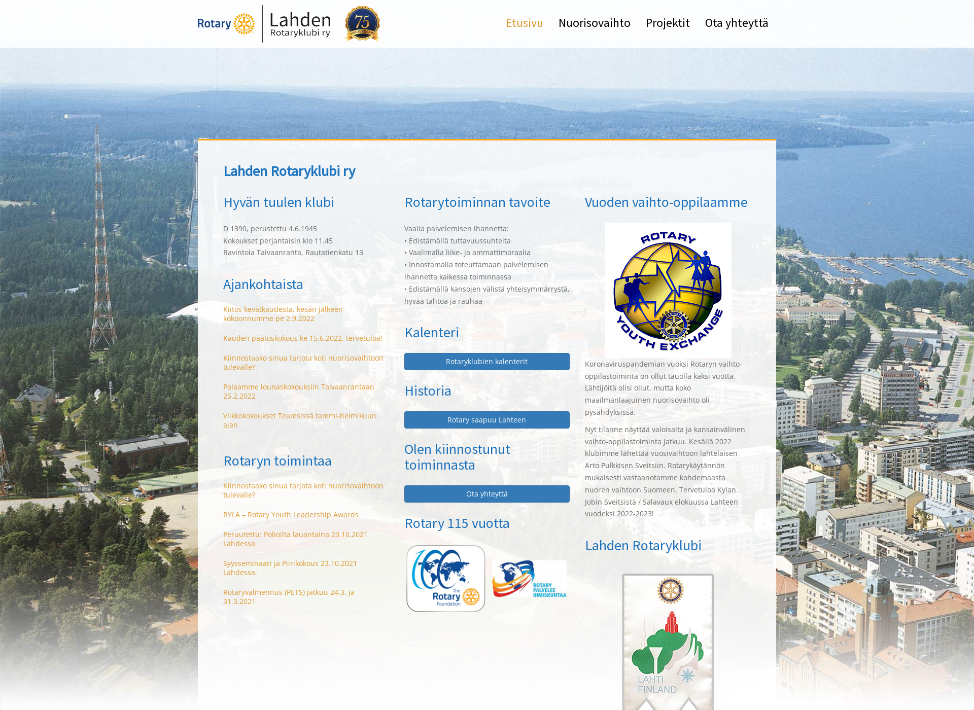 Screenshot for lahdenrotary.fi