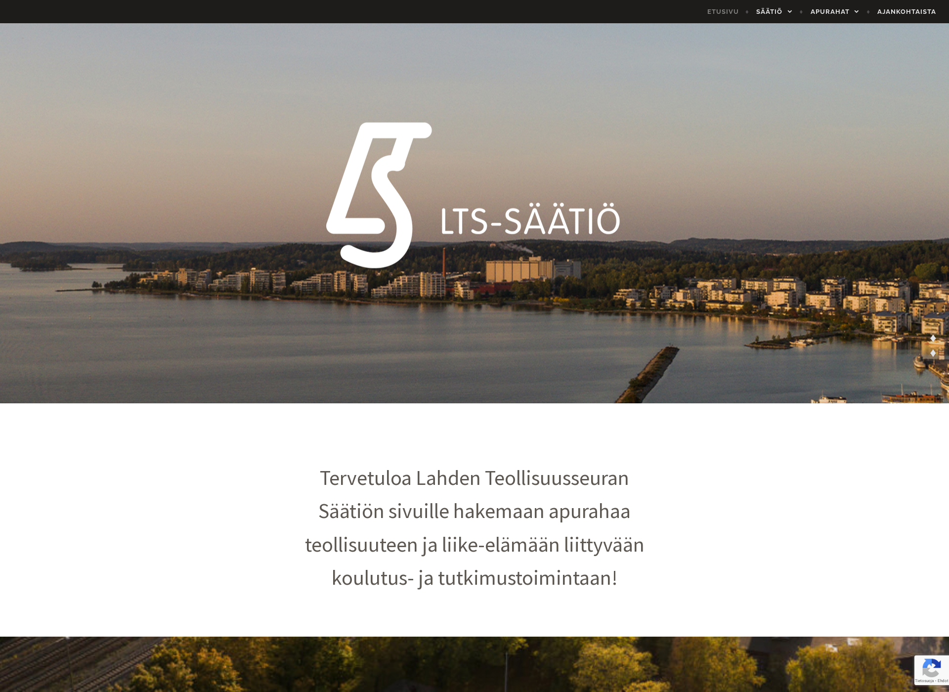 Skärmdump för lahdenteollisuusseuransaatio.fi