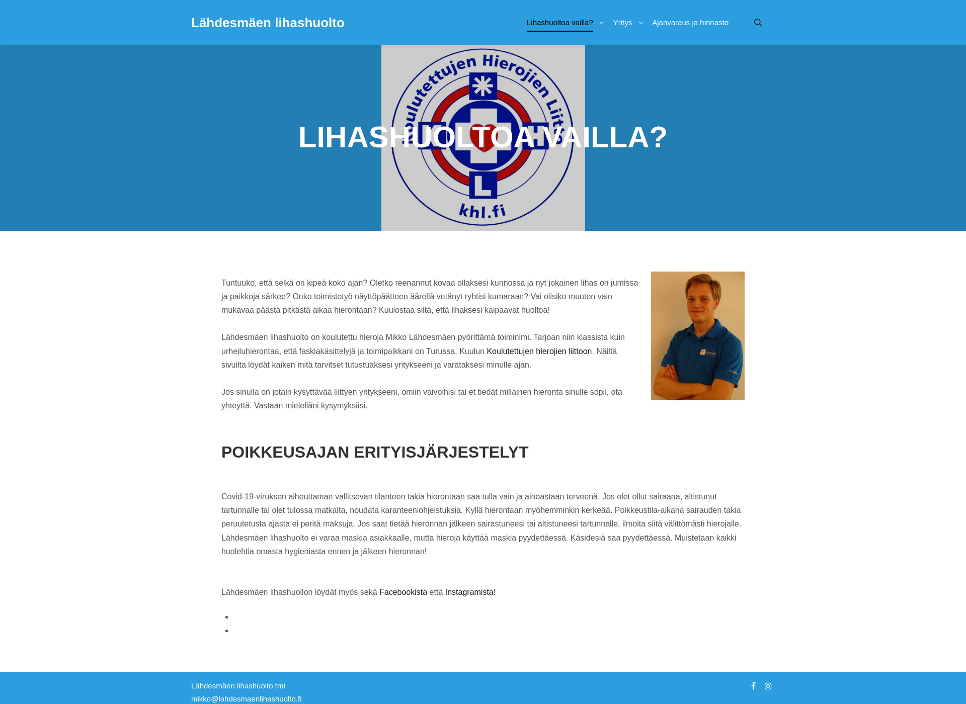 Screenshot for lahdesmaenlihashuolto.fi