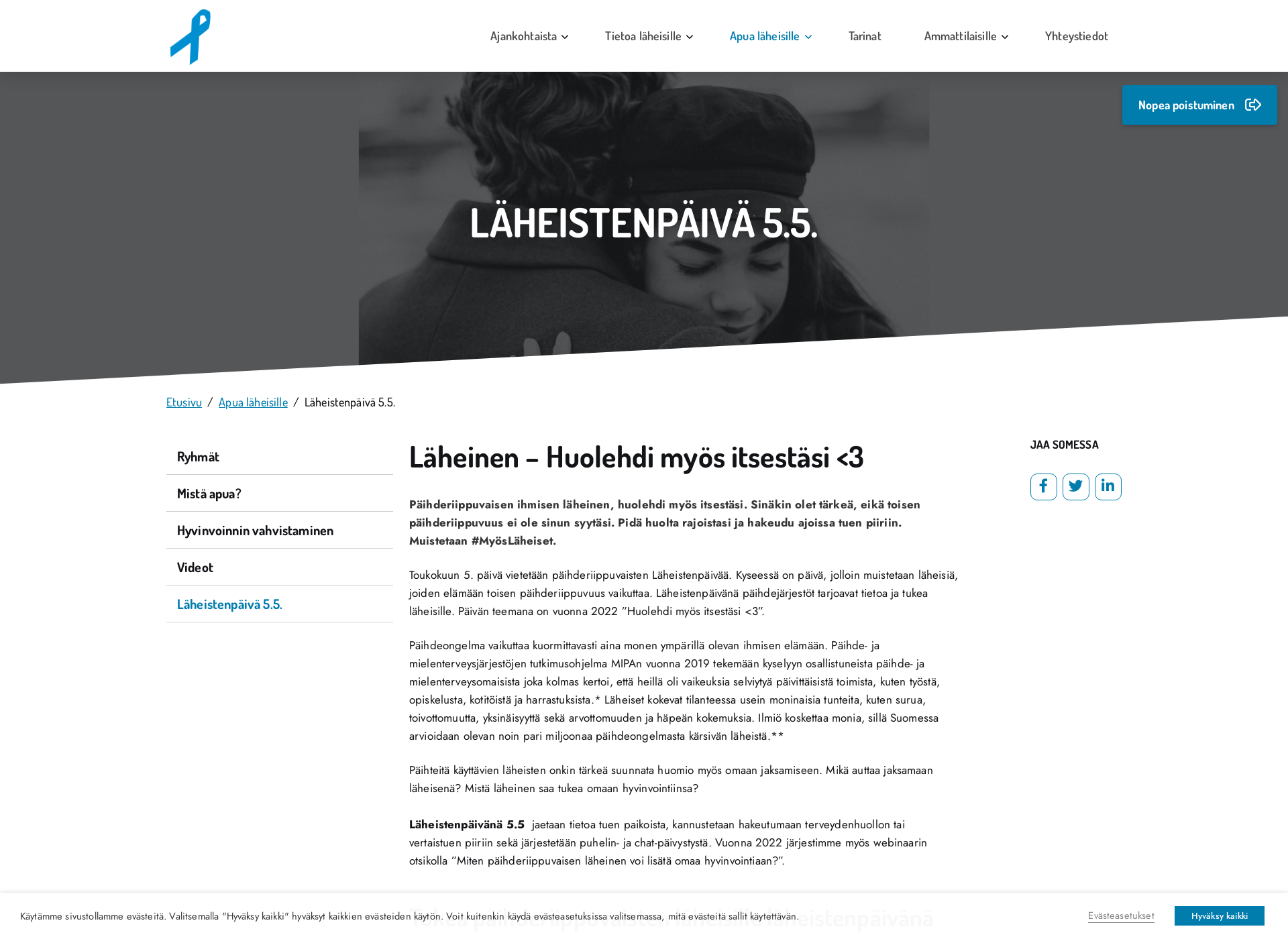 Screenshot for laheistenpaiva.fi