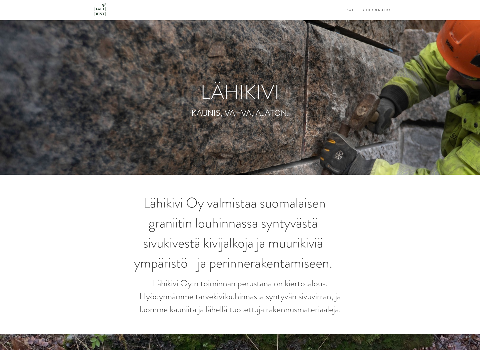 Skärmdump för lahikivi.fi