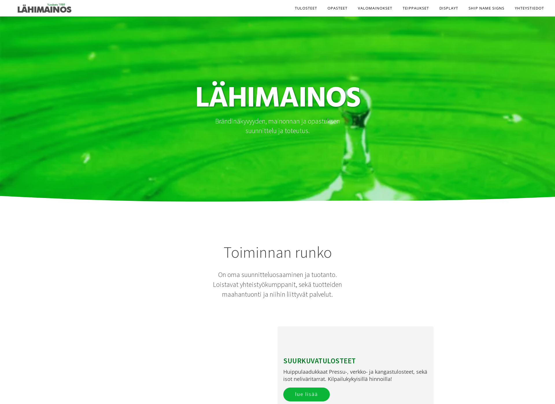 Screenshot for lahimainos.fi