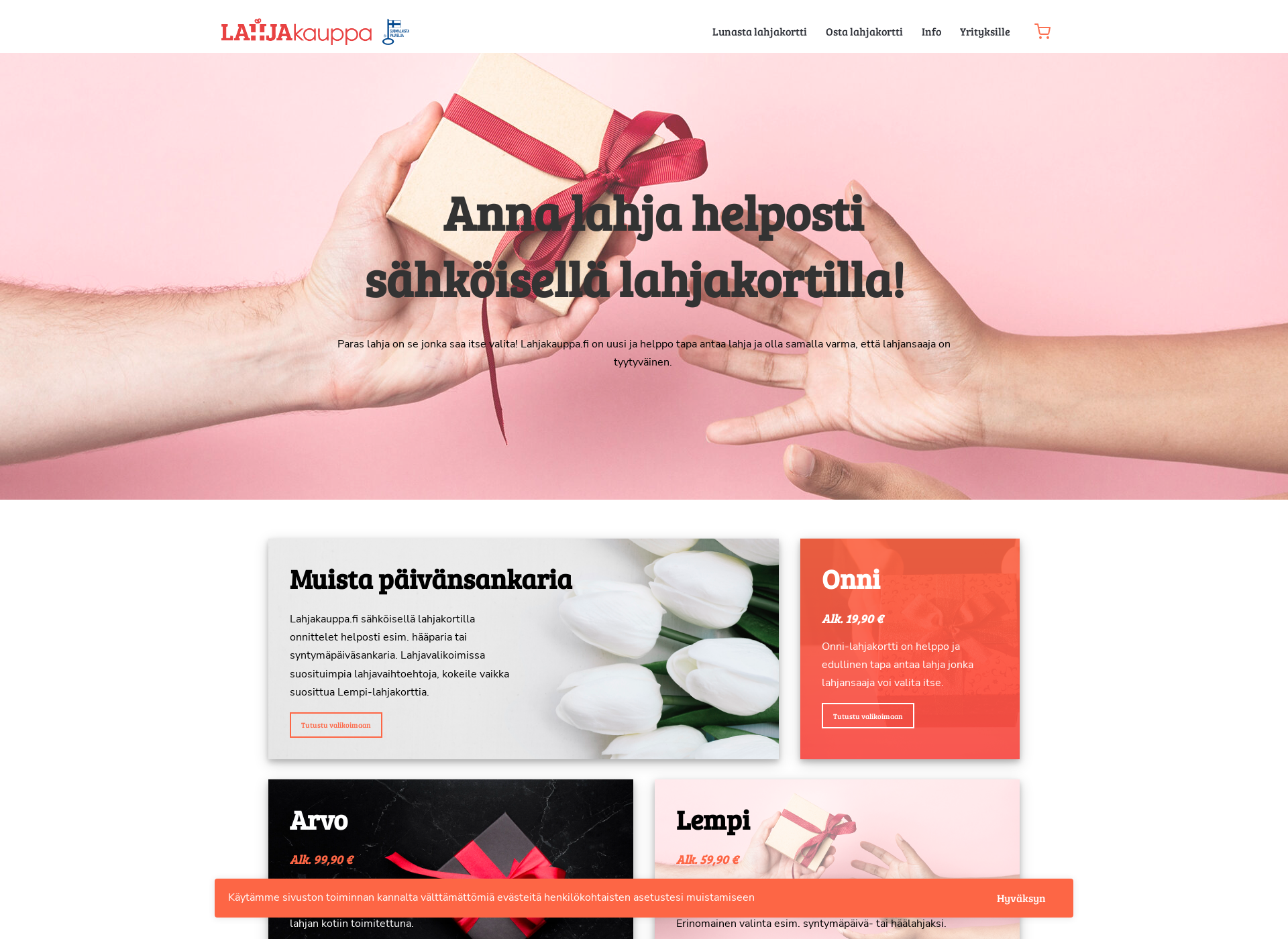 Screenshot for lahjakauppa.fi
