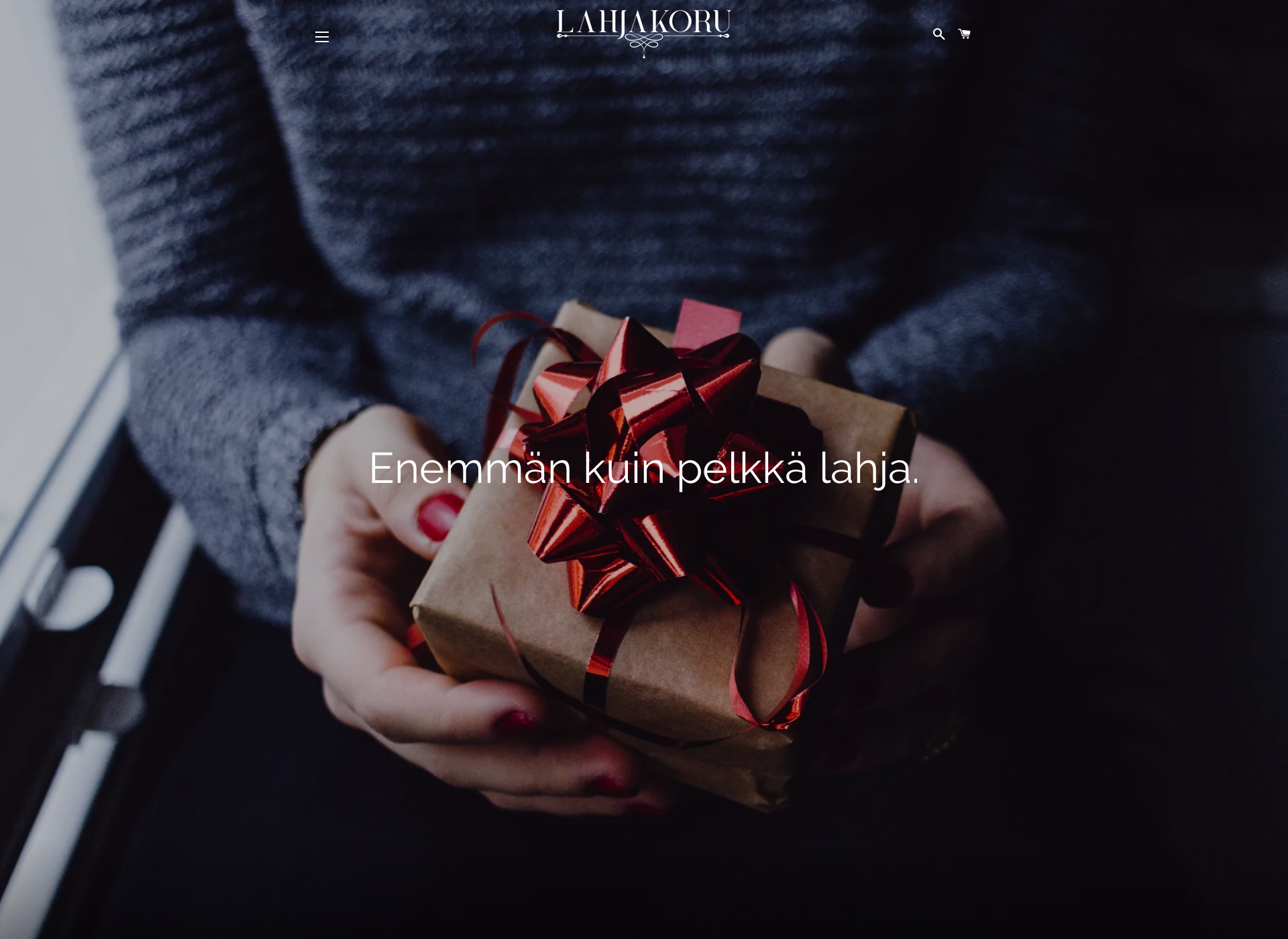 Skärmdump för lahjakoru.fi