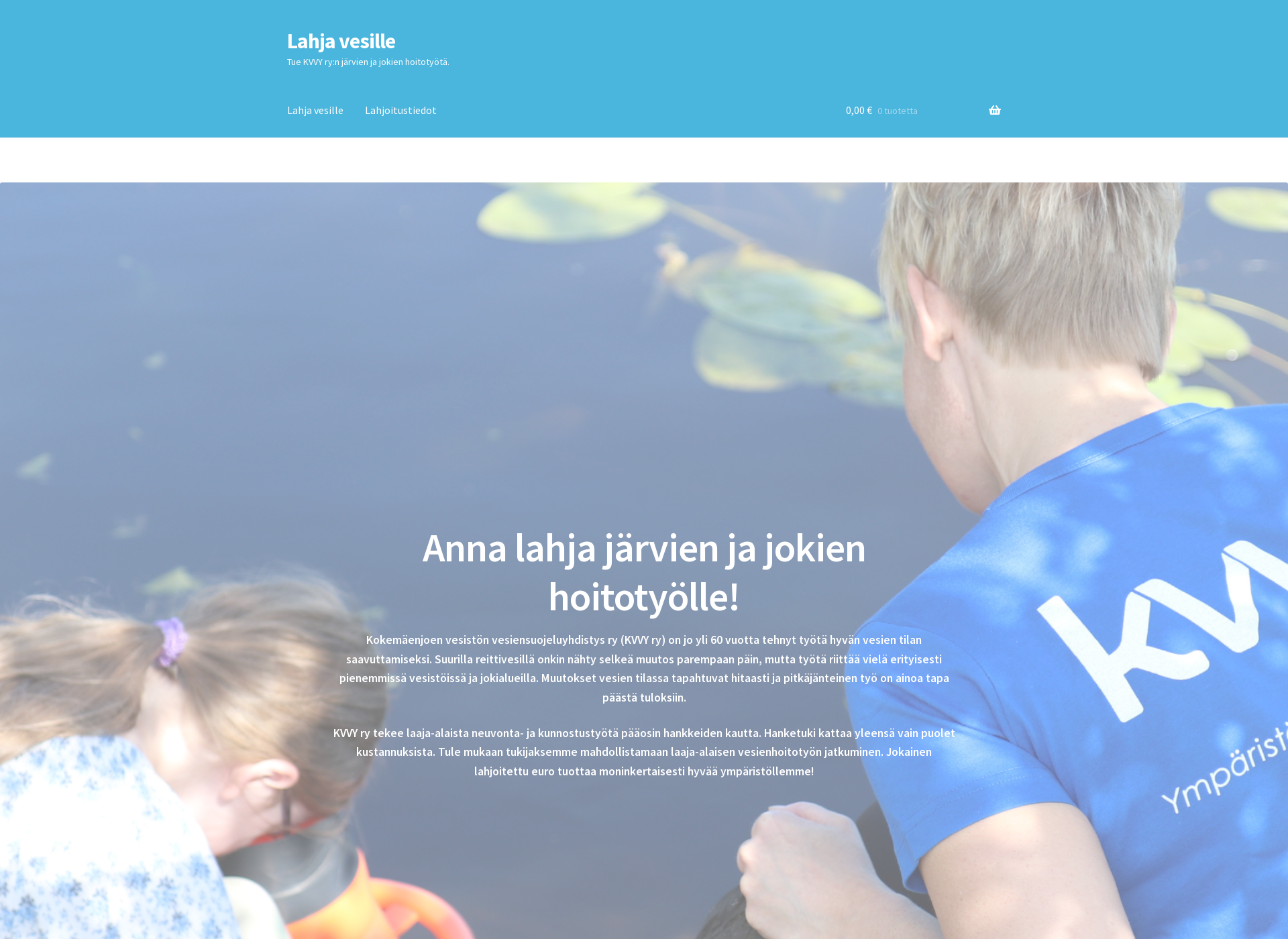 Screenshot for lahjavesille.fi