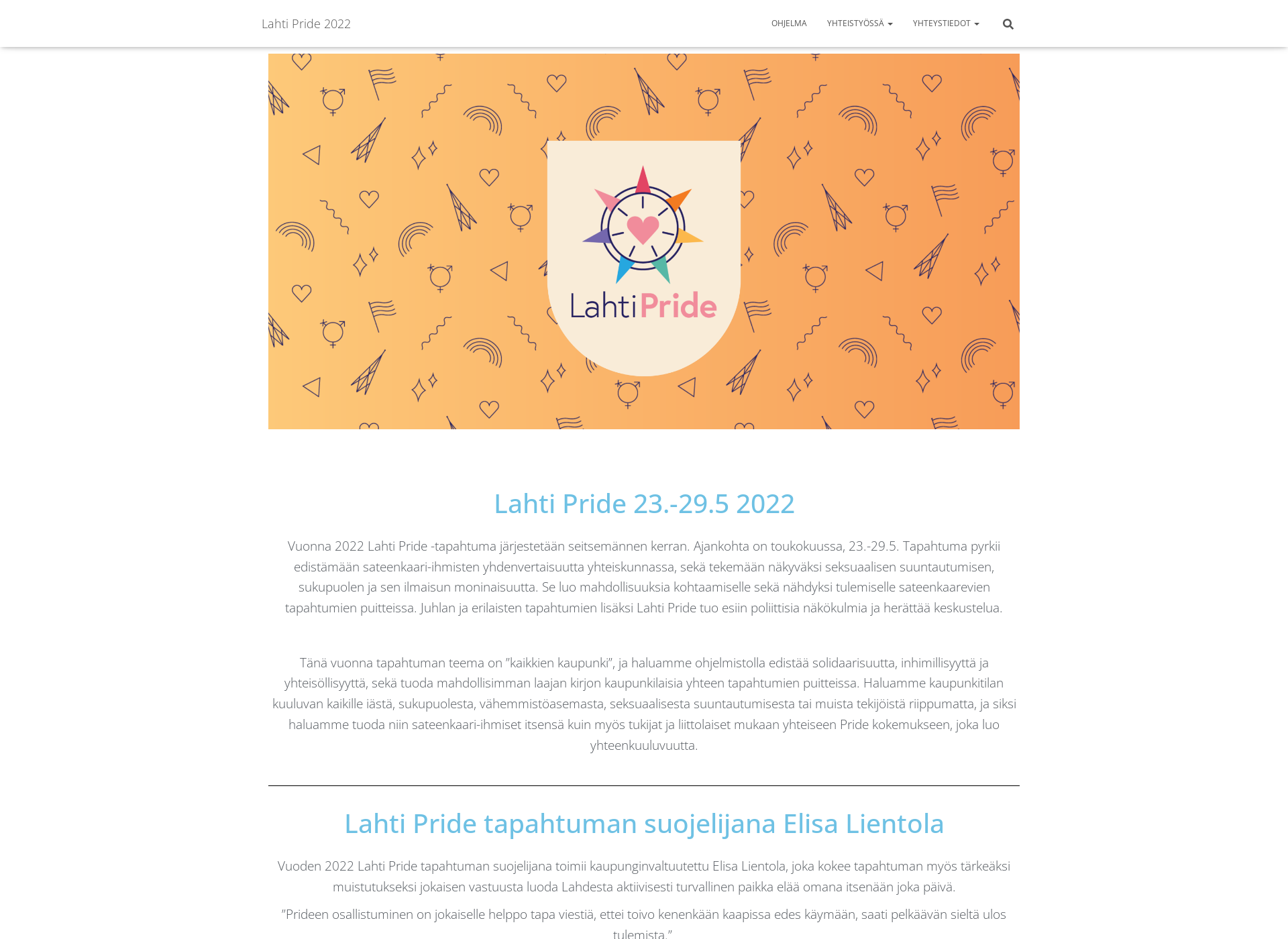 Screenshot for lahtipride.fi