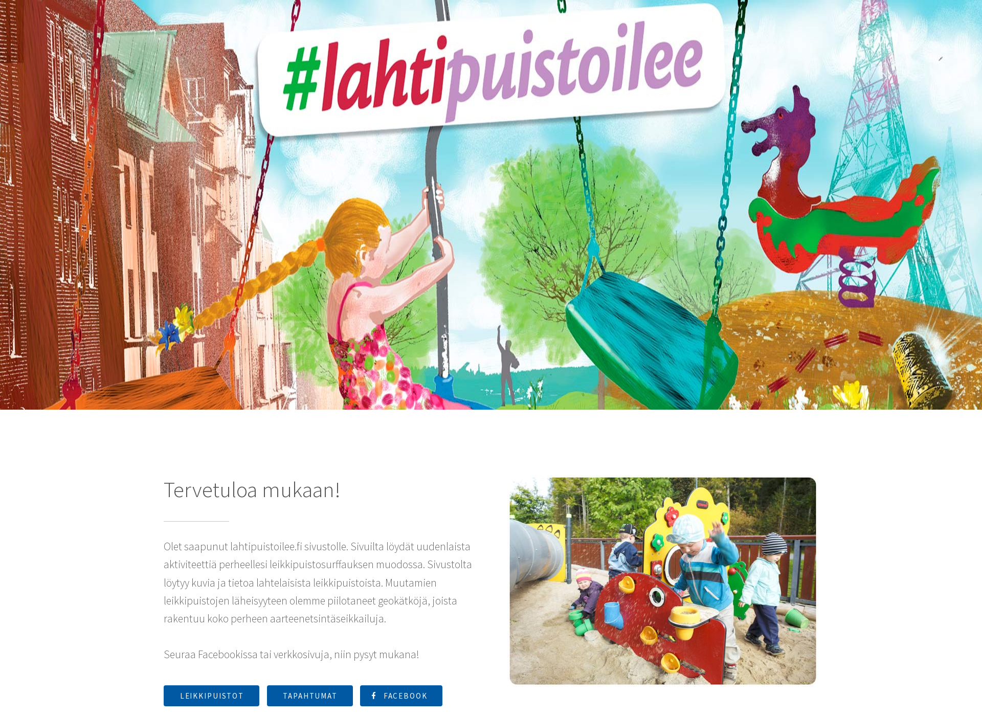 Skärmdump för lahtipuistoilee.fi