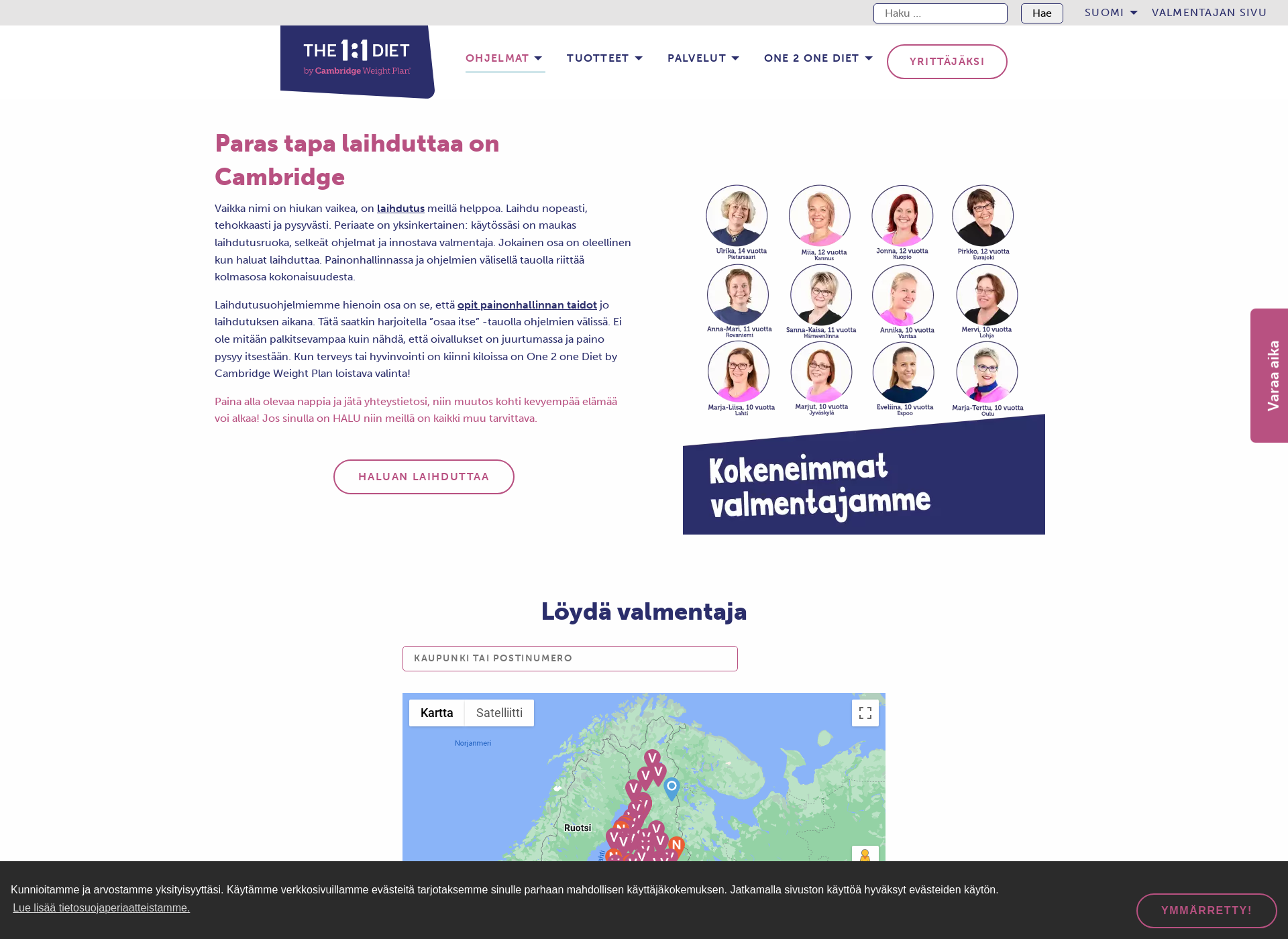 Skärmdump för laihdutusblogi.fi