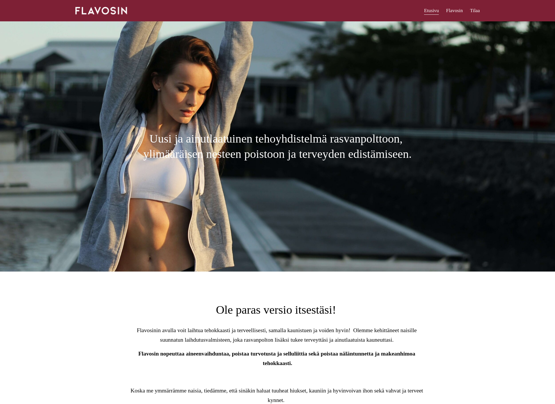 Screenshot for laihdutusvalmisteflavosin.fi