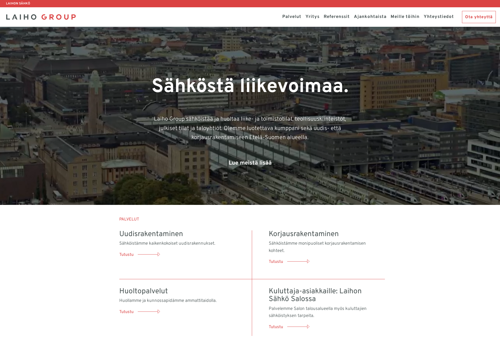 Screenshot for laihonsahko.fi