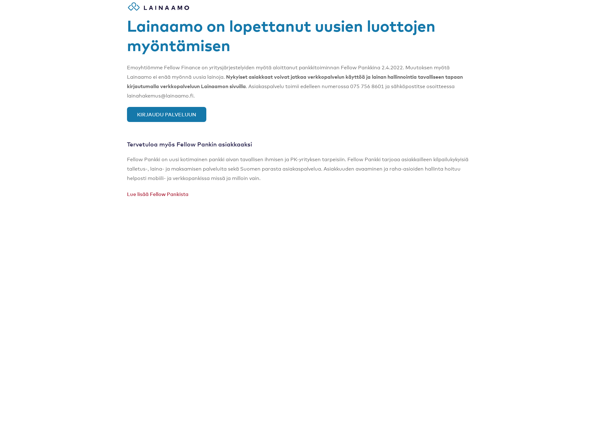 Screenshot for lainaamo.fi