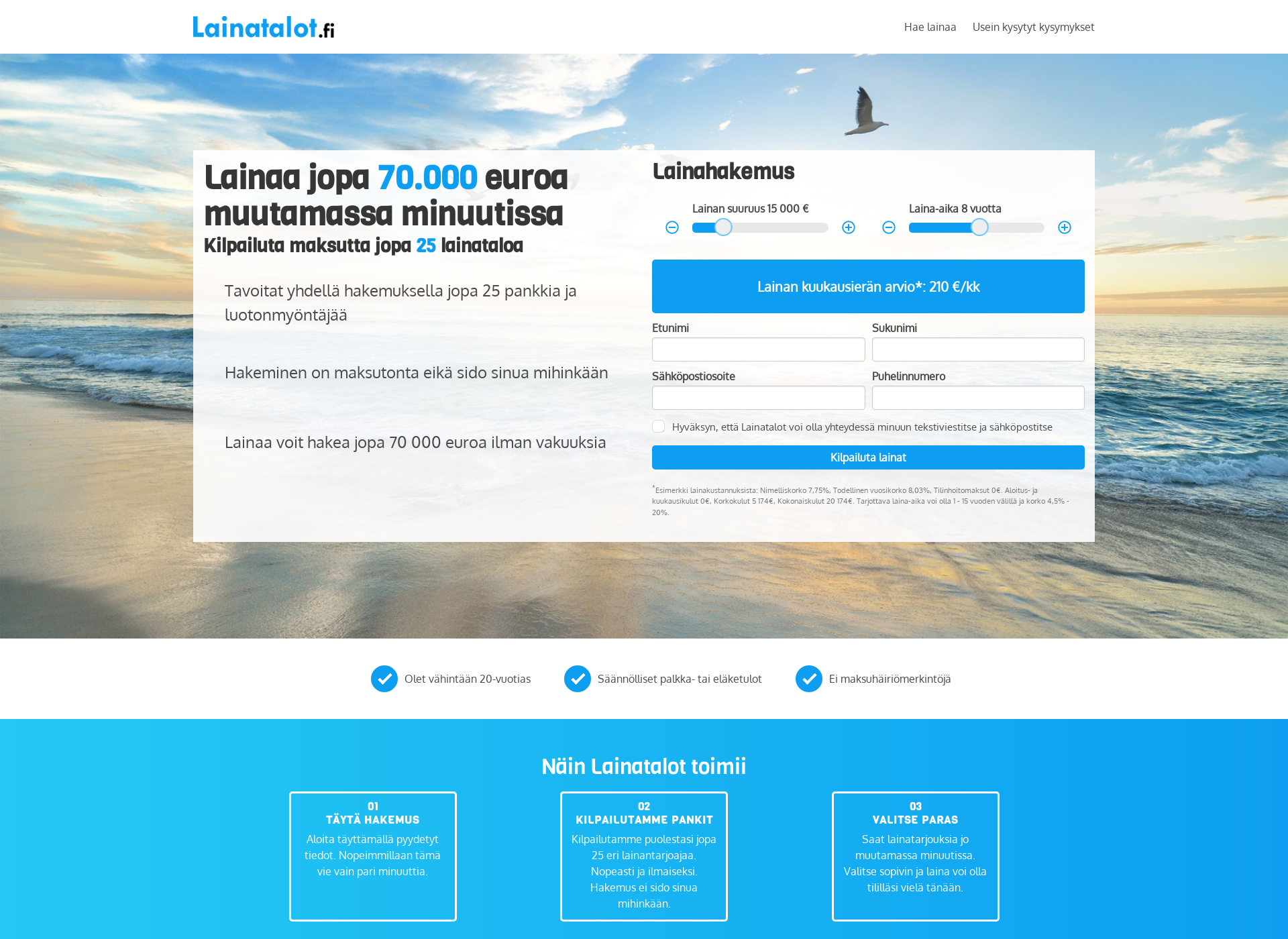 Screenshot for lainatalot.fi