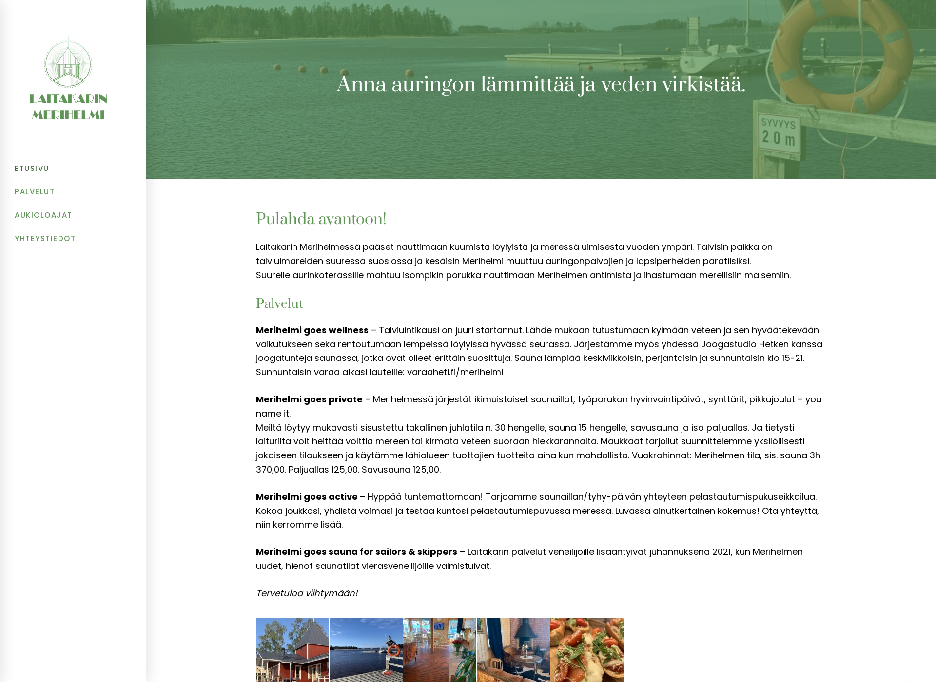 Skärmdump för laitakarinmerihelmi.fi