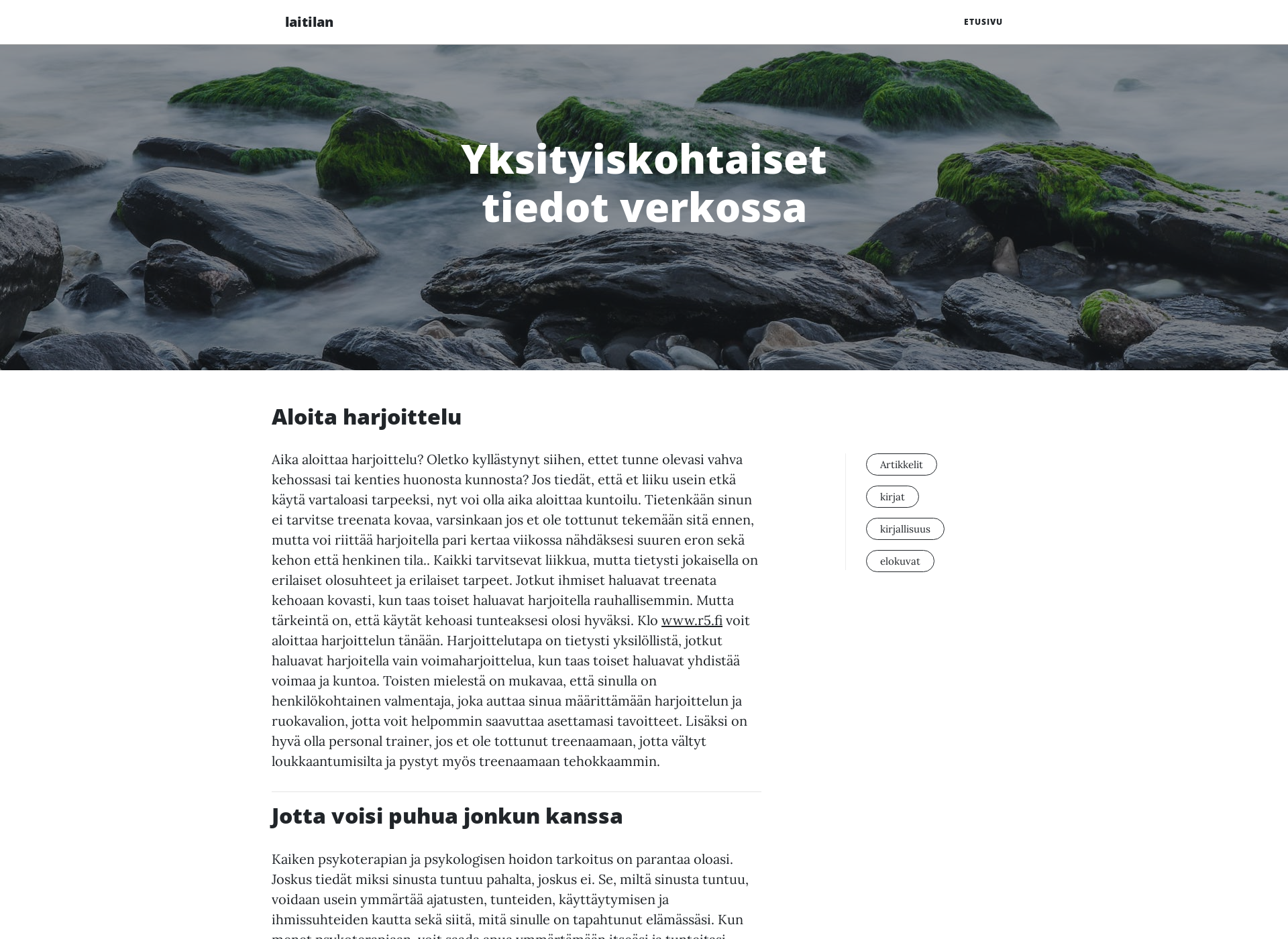 Skärmdump för laitilankirjapaino.fi