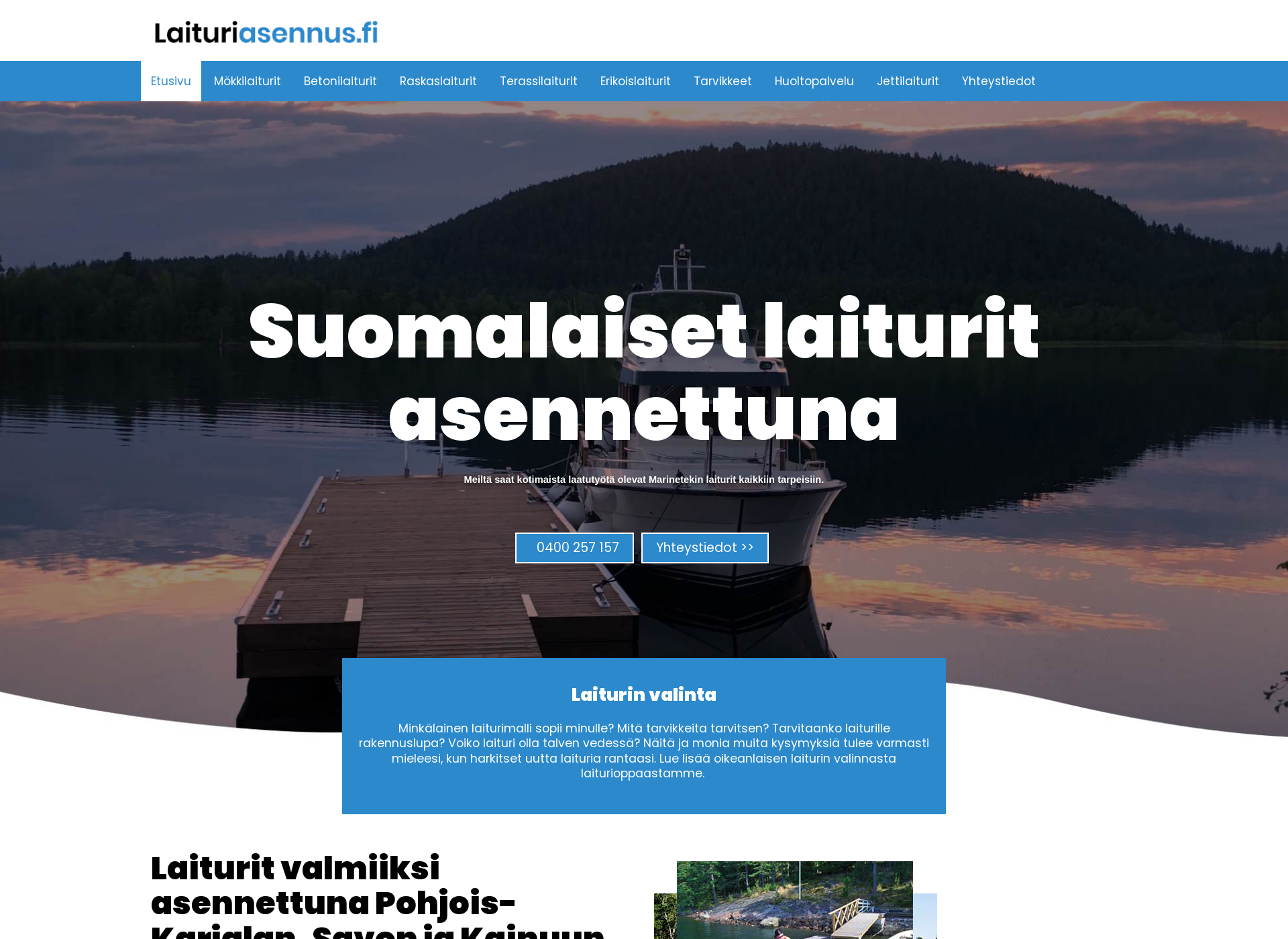 Screenshot for laituriasennus.fi