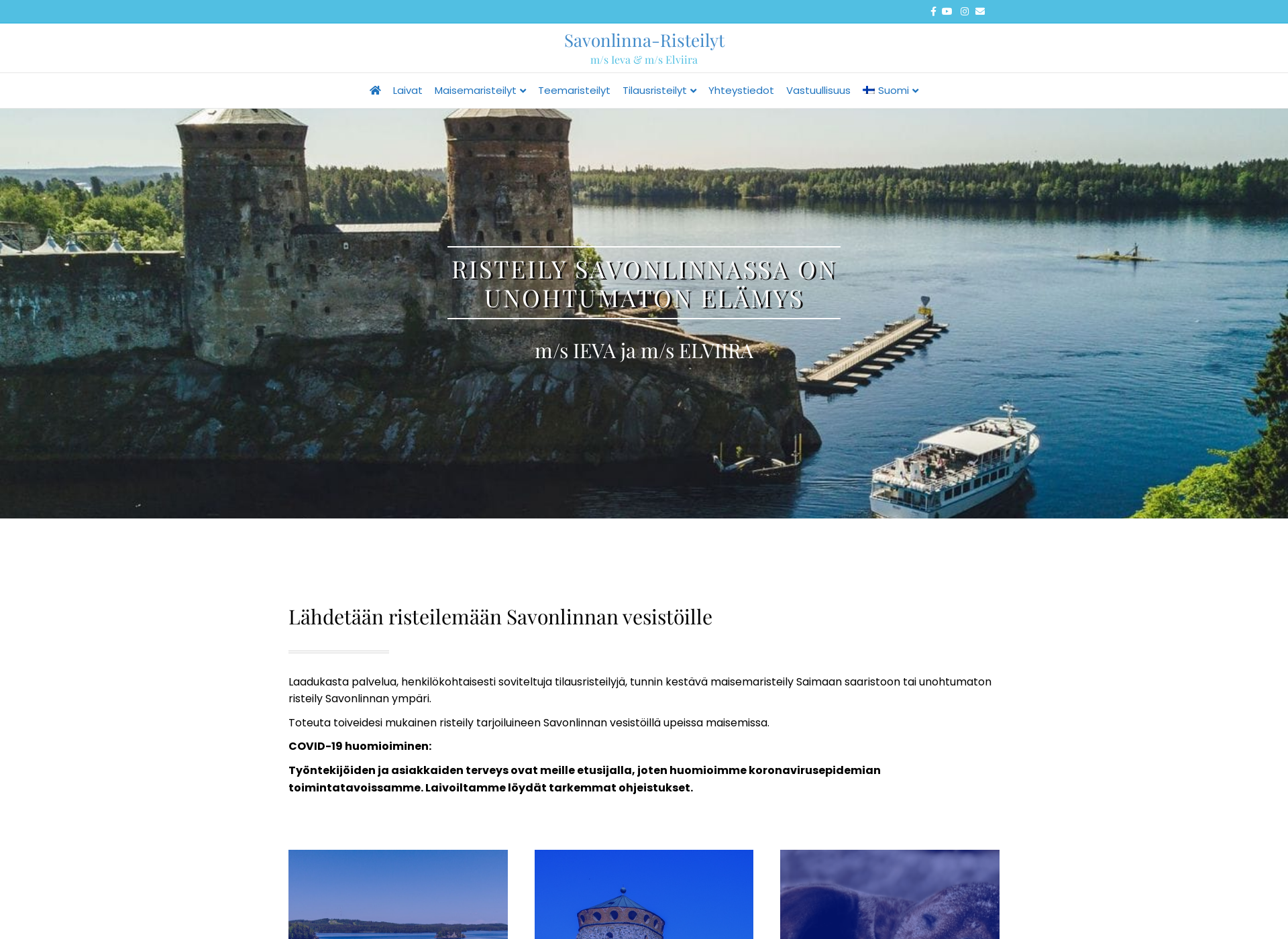 Screenshot for lake-saimaacruises.fi
