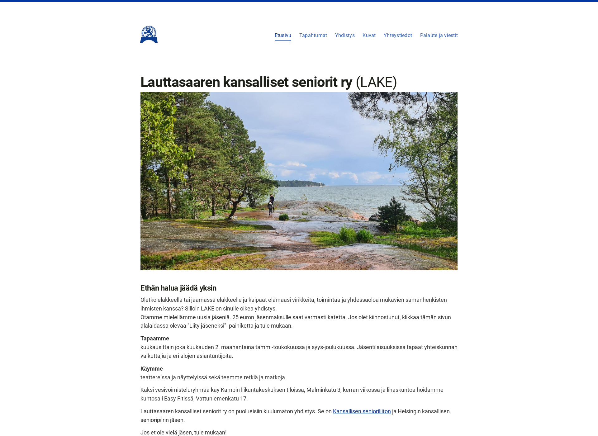 Screenshot for lakeseniorit.fi