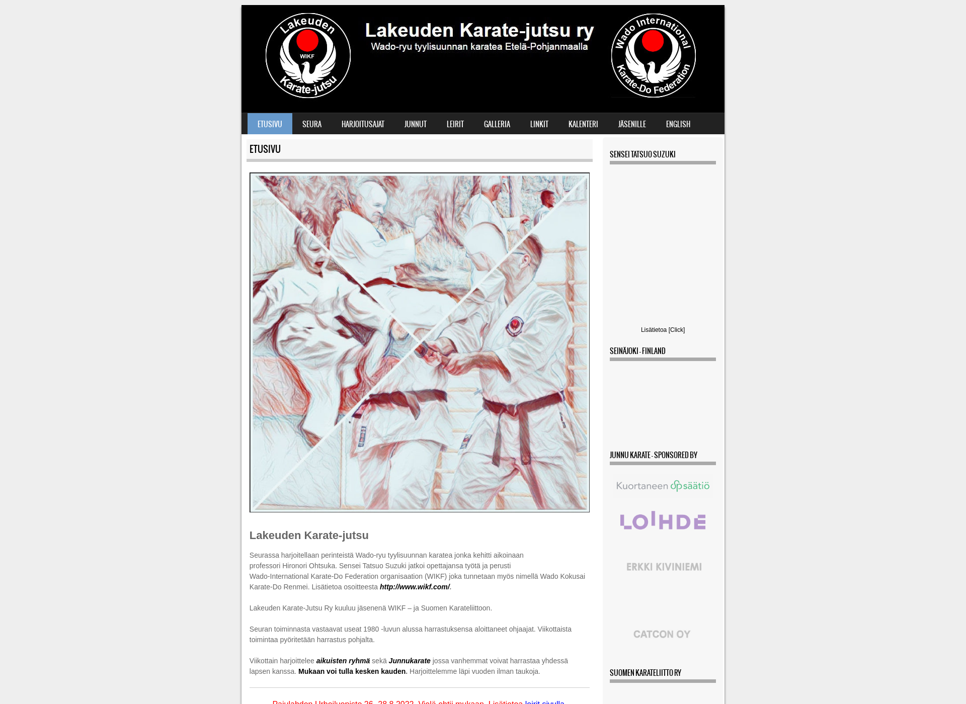 Skärmdump för lakeudenkarate-jutsu.fi