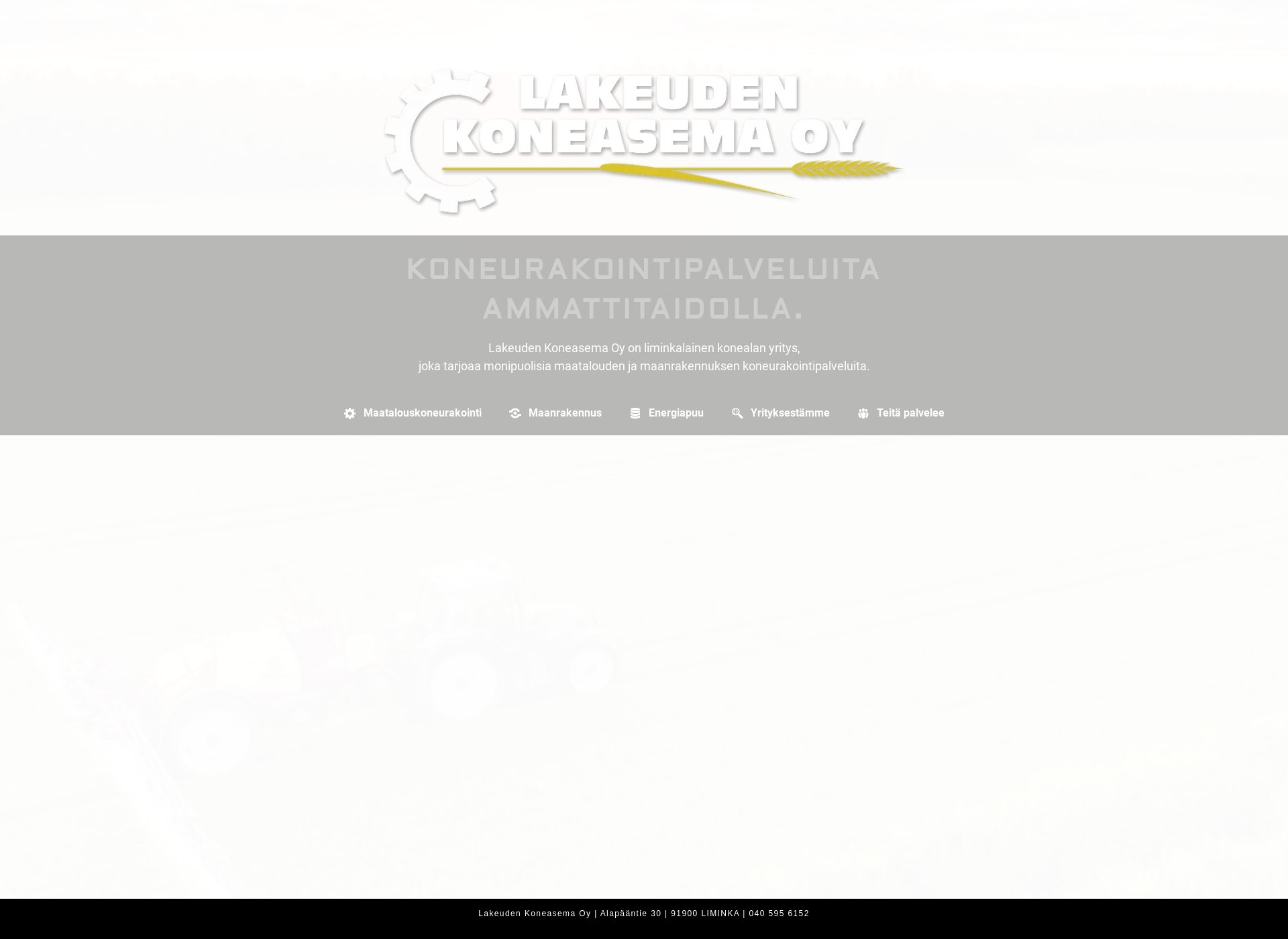 Skärmdump för lakeudenkoneasema.fi