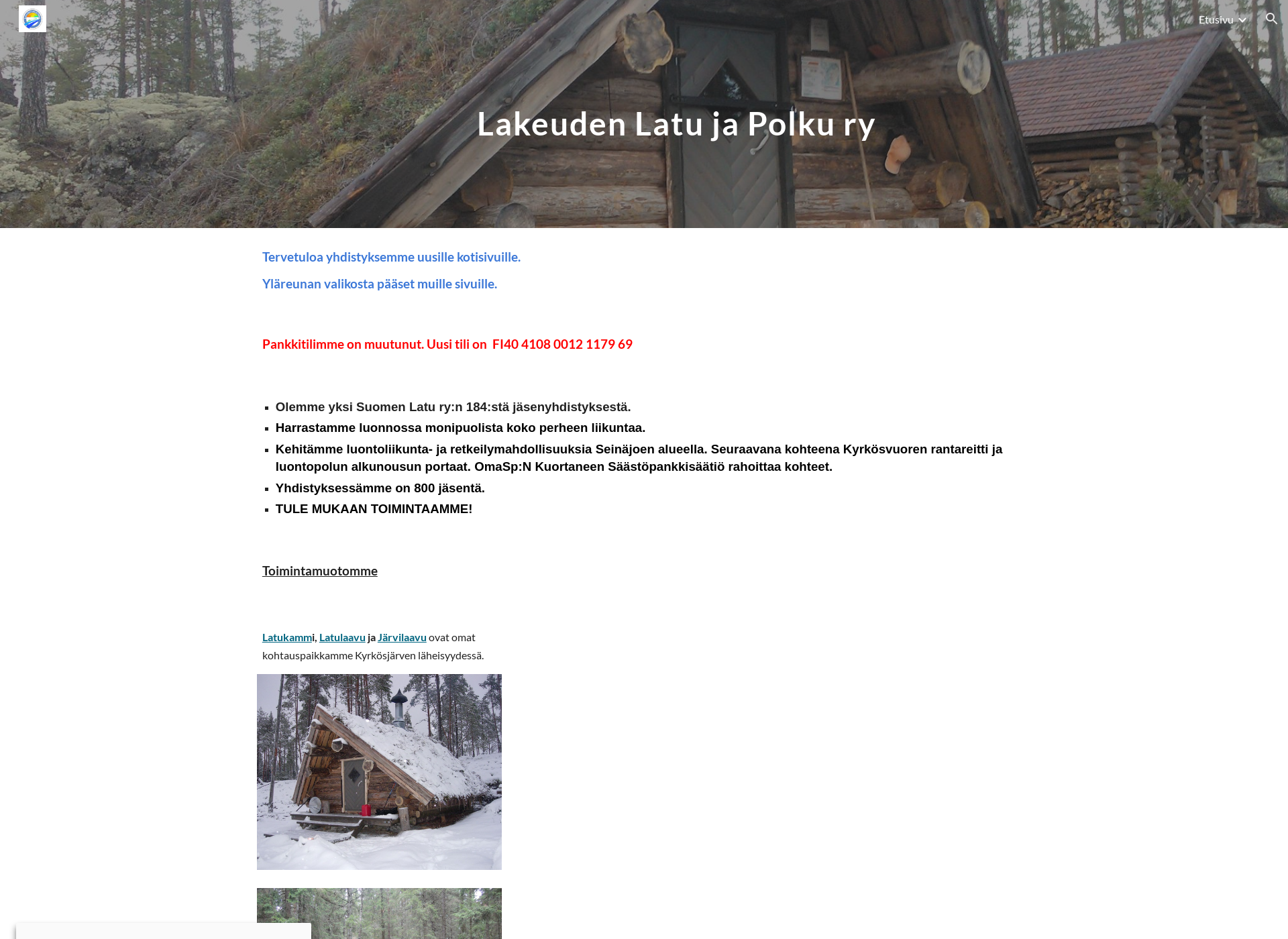 Screenshot for lakeudenlatujapolku.fi