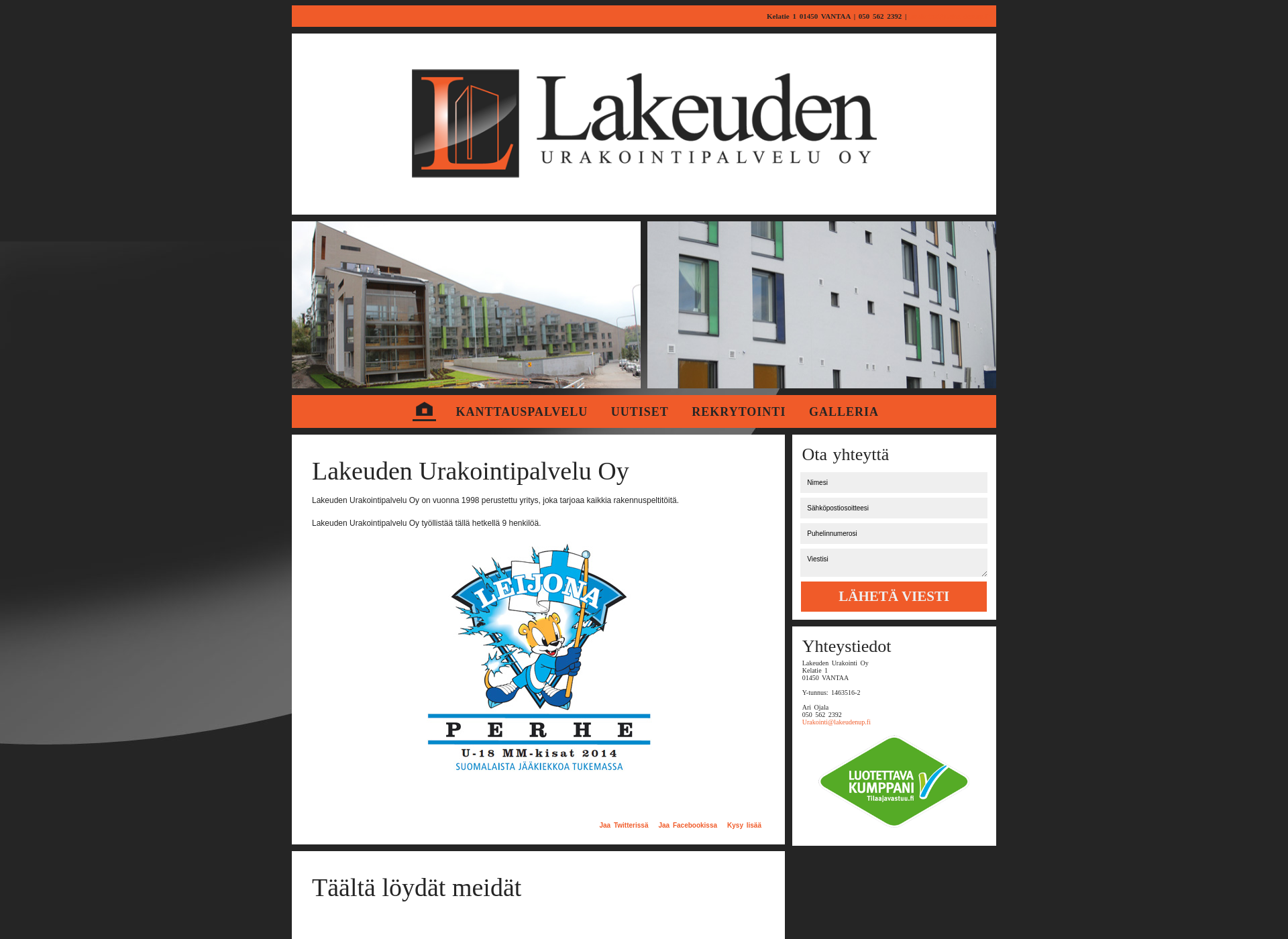 Screenshot for lakeudenurakointi.fi
