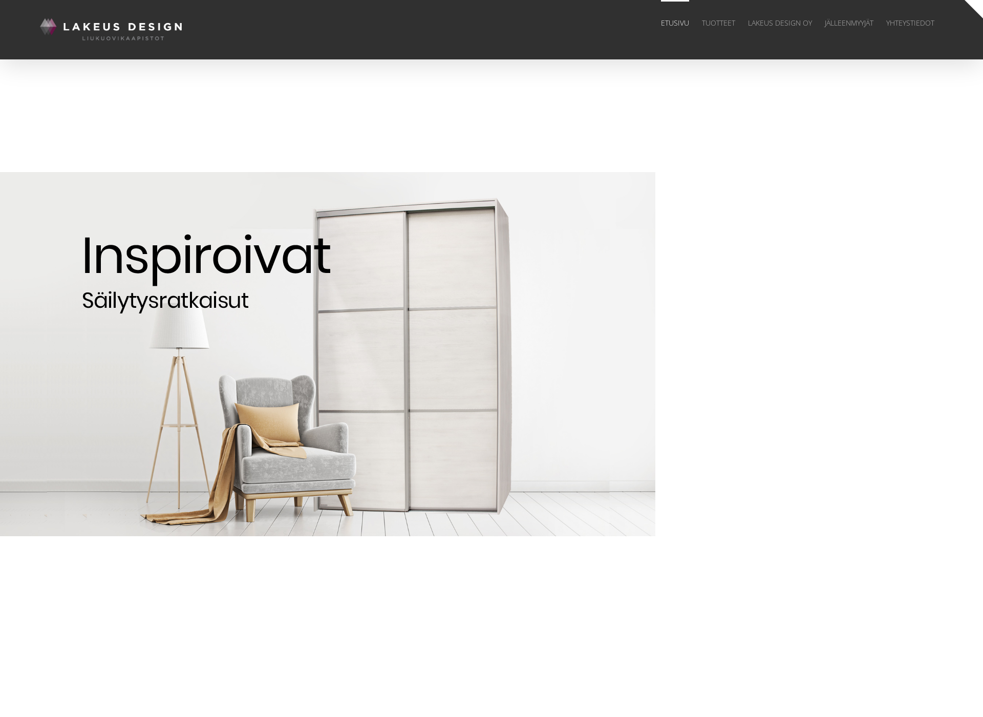 Skärmdump för lakeusdesign.fi