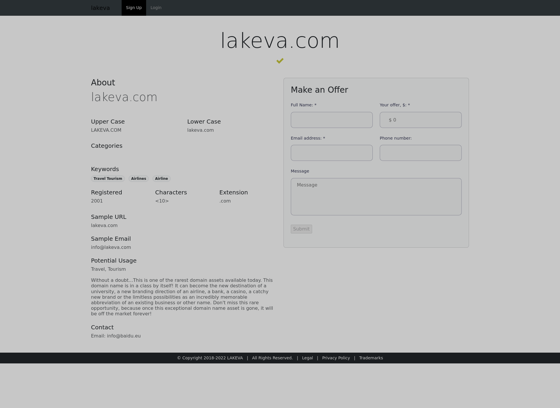 Screenshot for lakeva.com