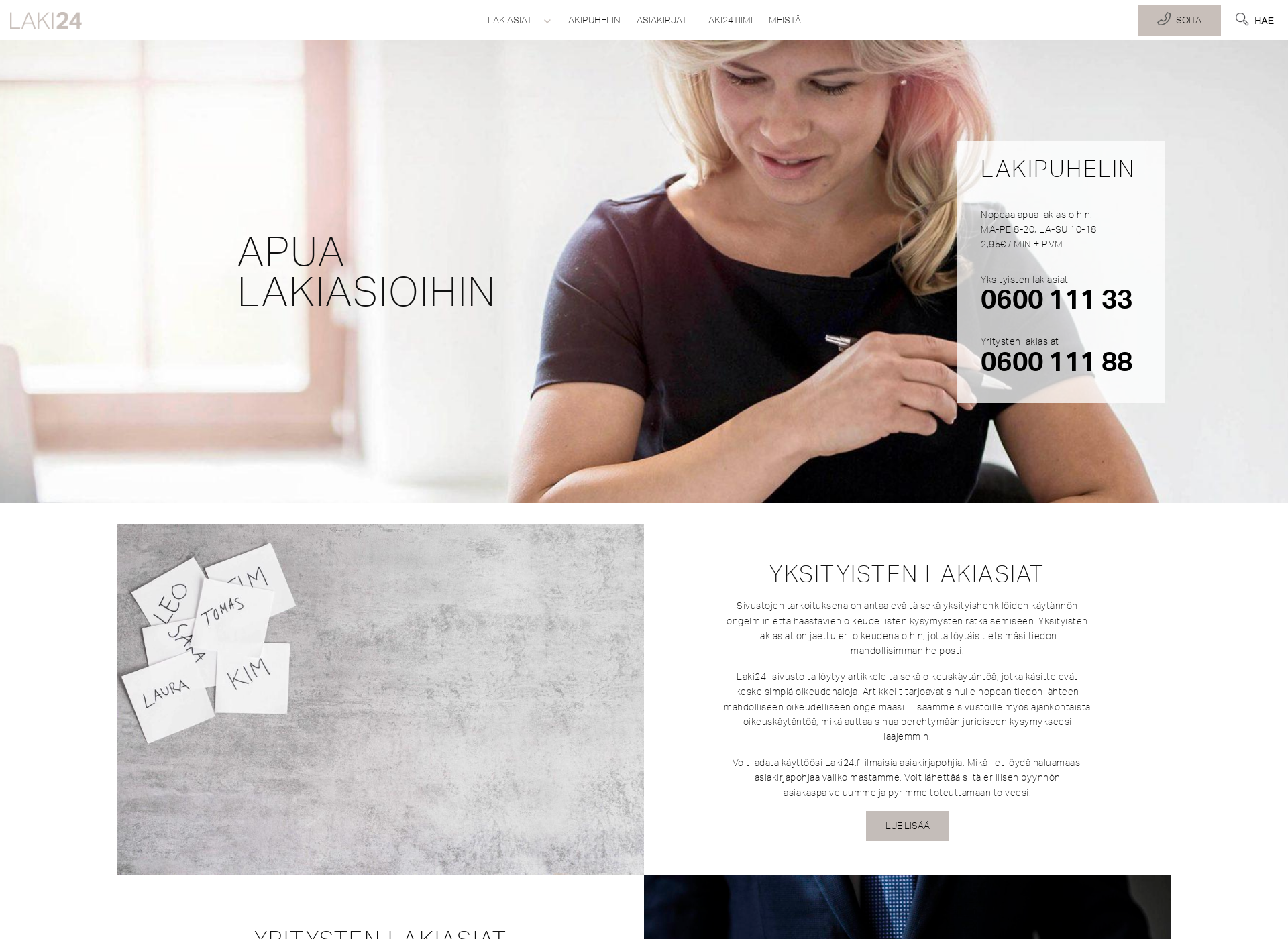 Screenshot for laki24.fi