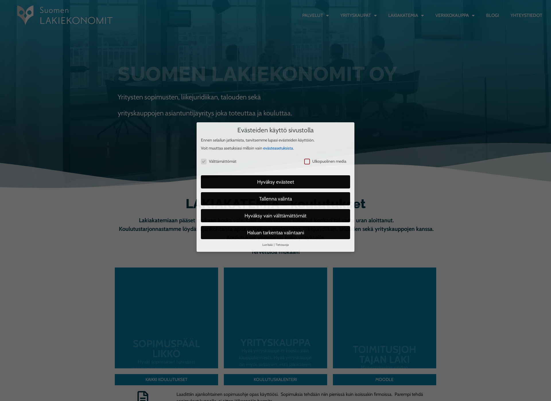 Screenshot for lakiekonomit.fi
